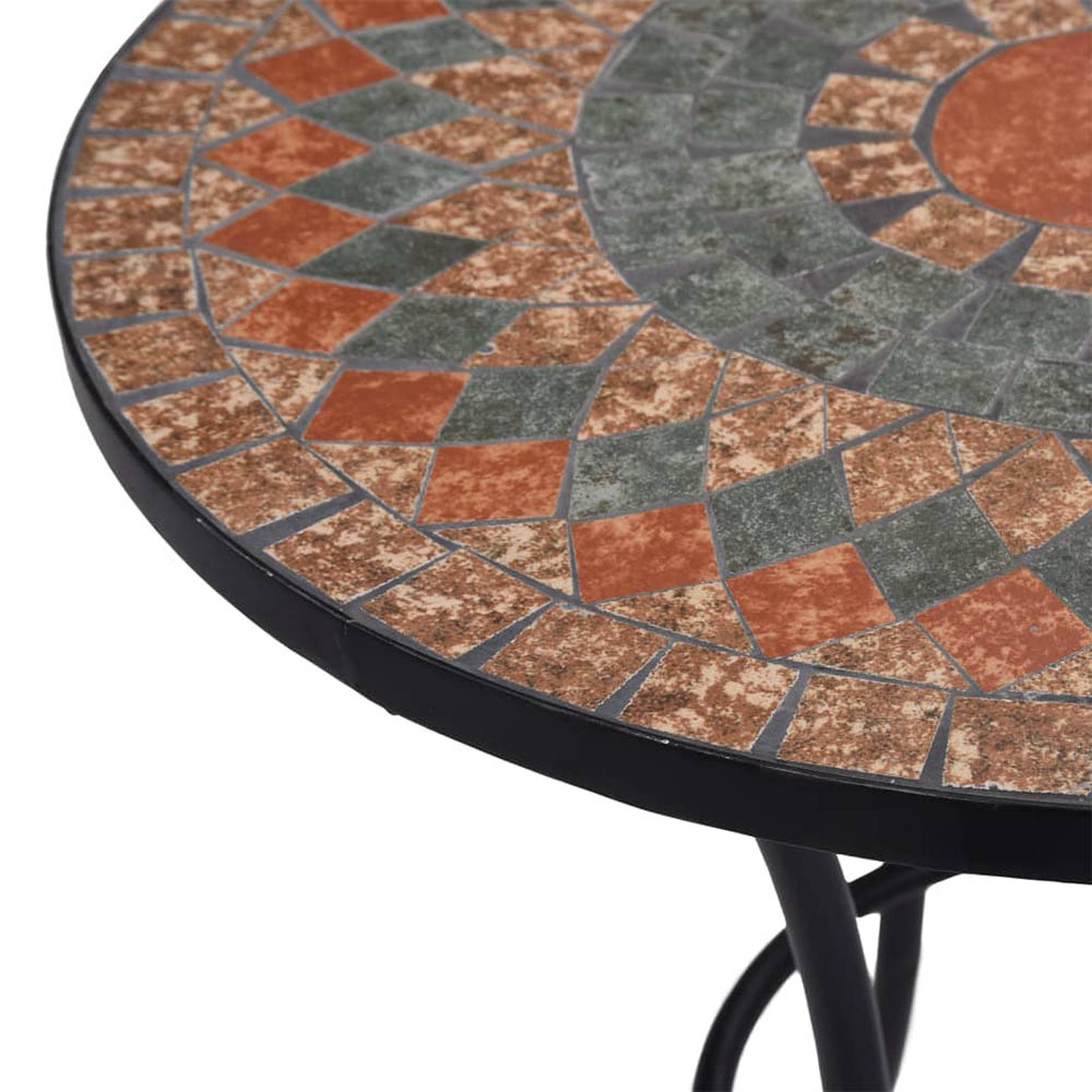 Garden Table 60cm Patio Ceramic Mosaic Top Backyard Outdoor Bistro