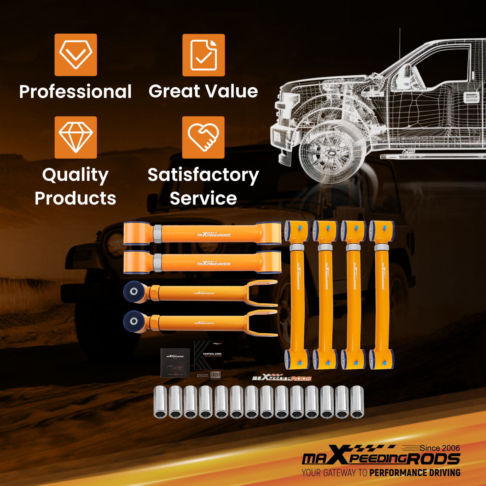 WHY CHOOSE OUR ADJUSTABLE CONTROL ARMS?