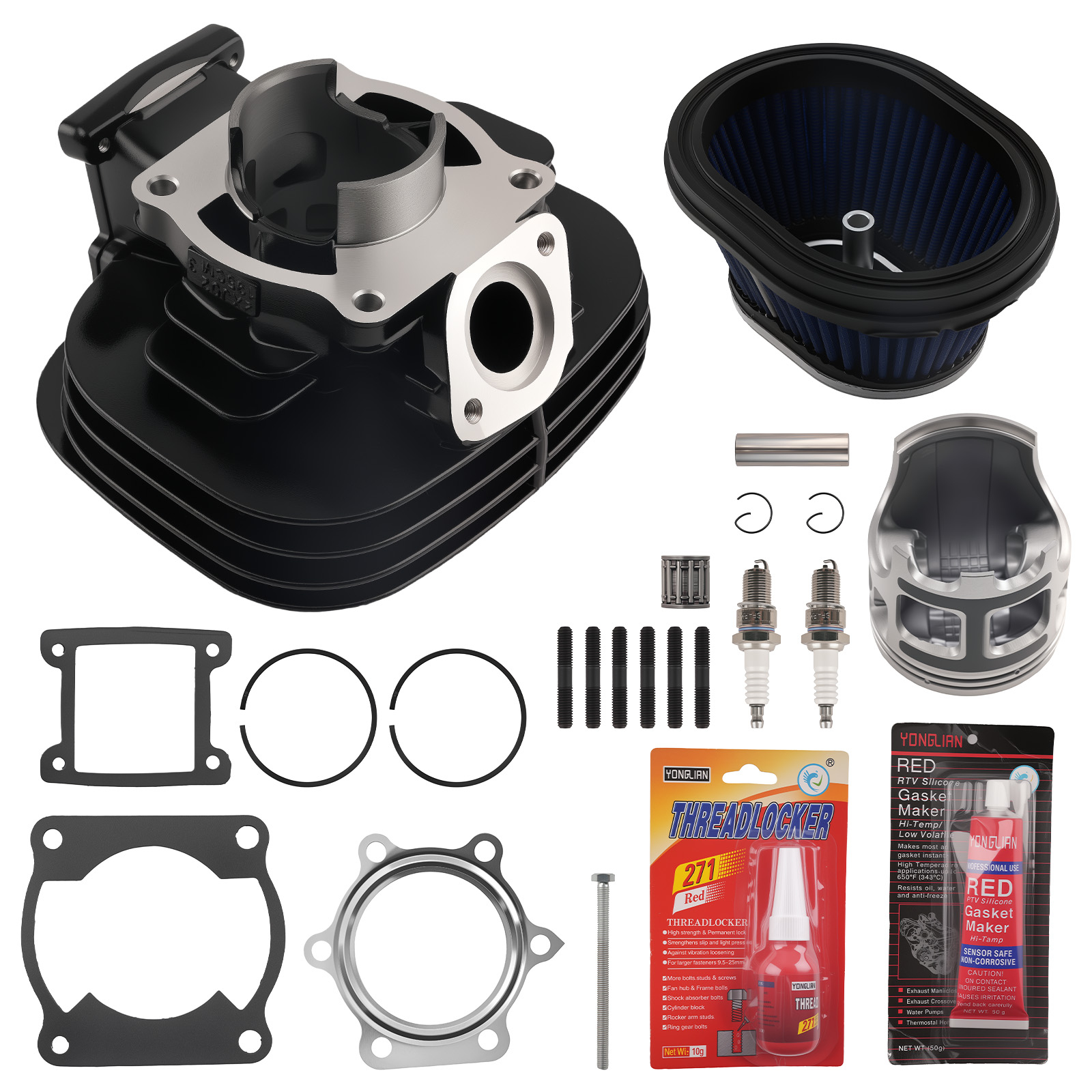 Complete Cylinder Top End Kit for Yamaha Blaster 200 YFS200 88-06 w/ Air Filter