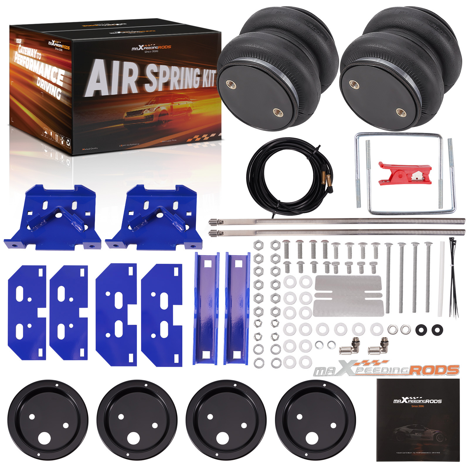 Air Helper Spring Suspension Bag Kit 5000lbs For Ram 2500 RWD 2011-2013