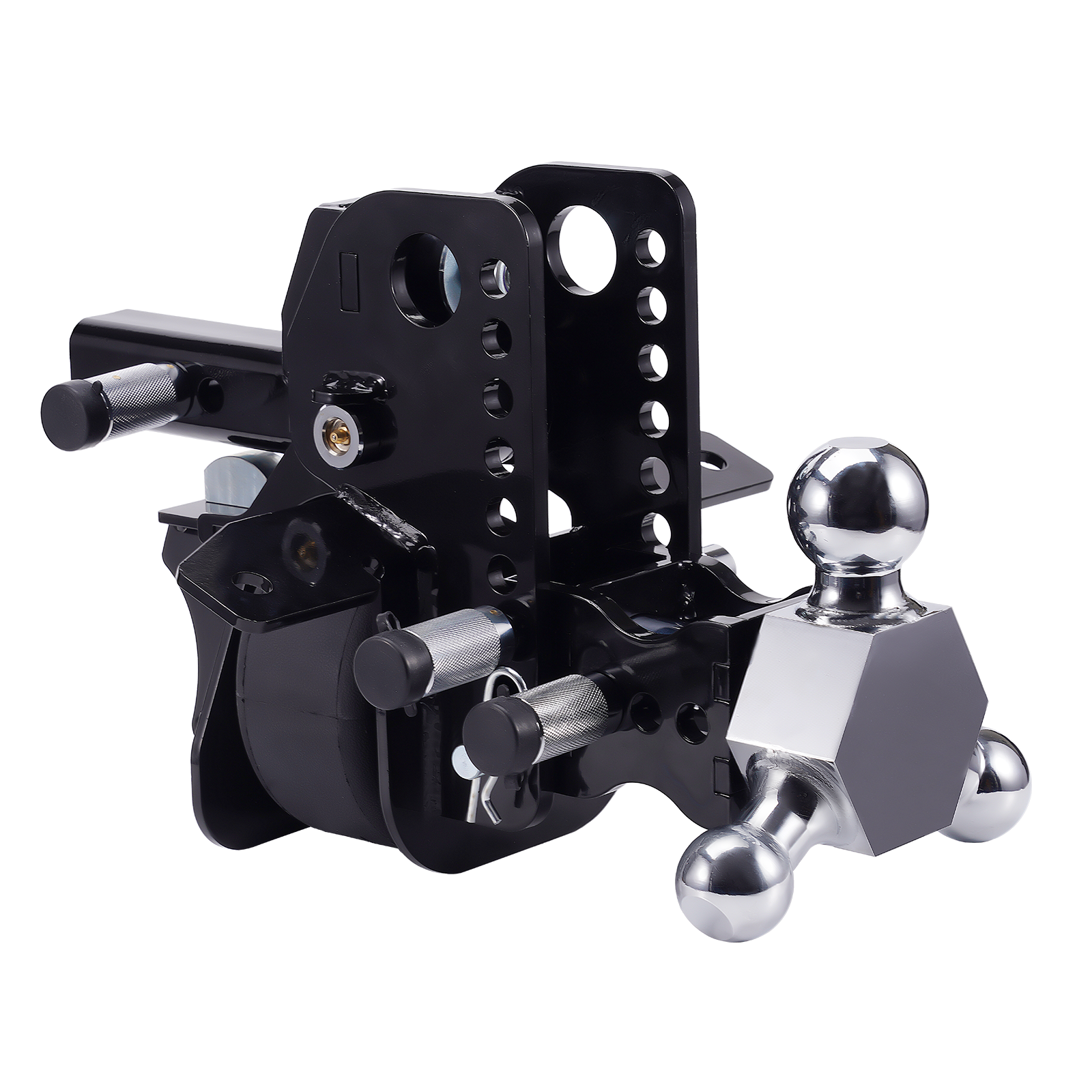 12000lbs Air Ride Receiver Hitch w/ 3 Ball Mount (1-7/8
