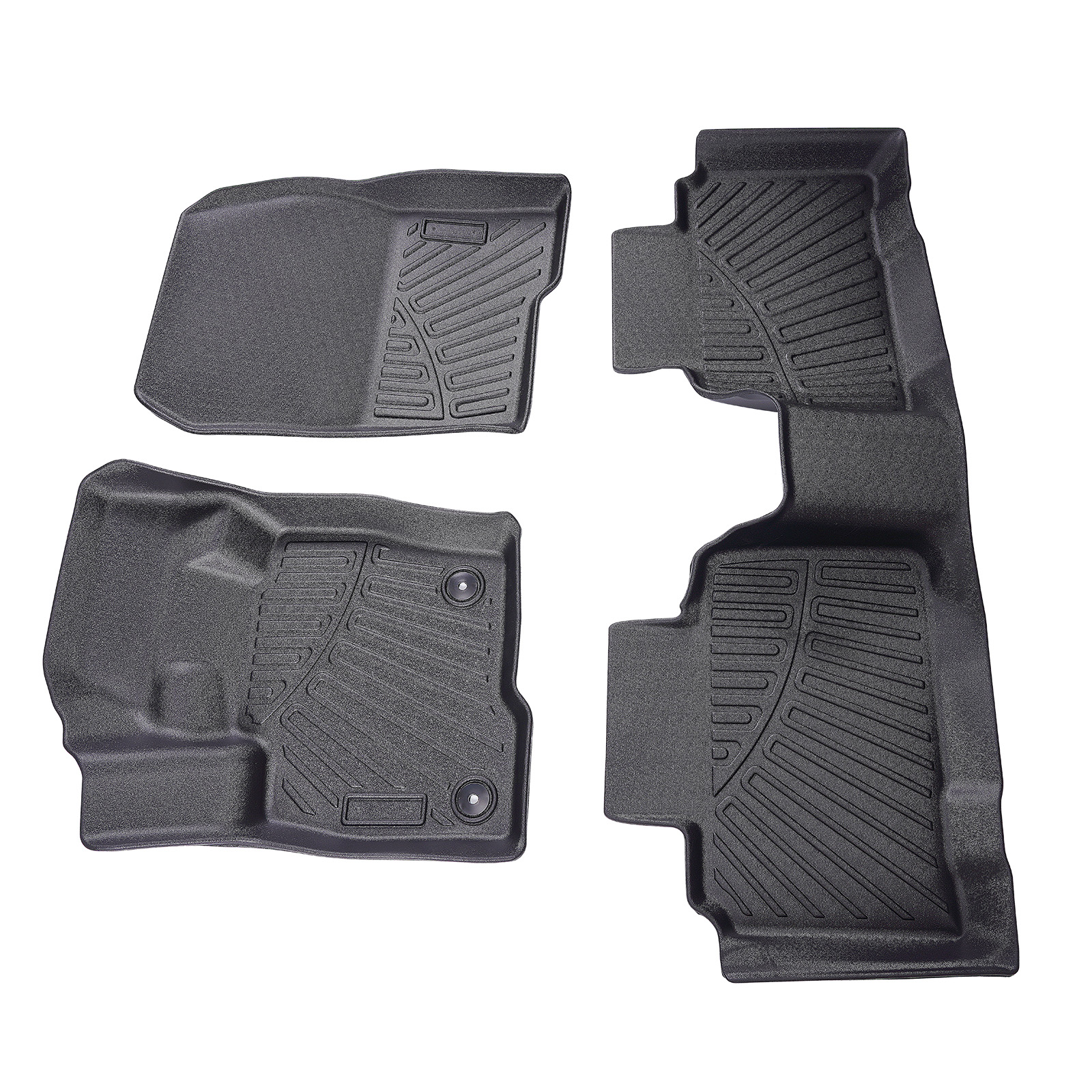 3Pcs Black Floor Mats Liners for Ford Edge 2015 2016 2017 2018-2025 Rubber TPE