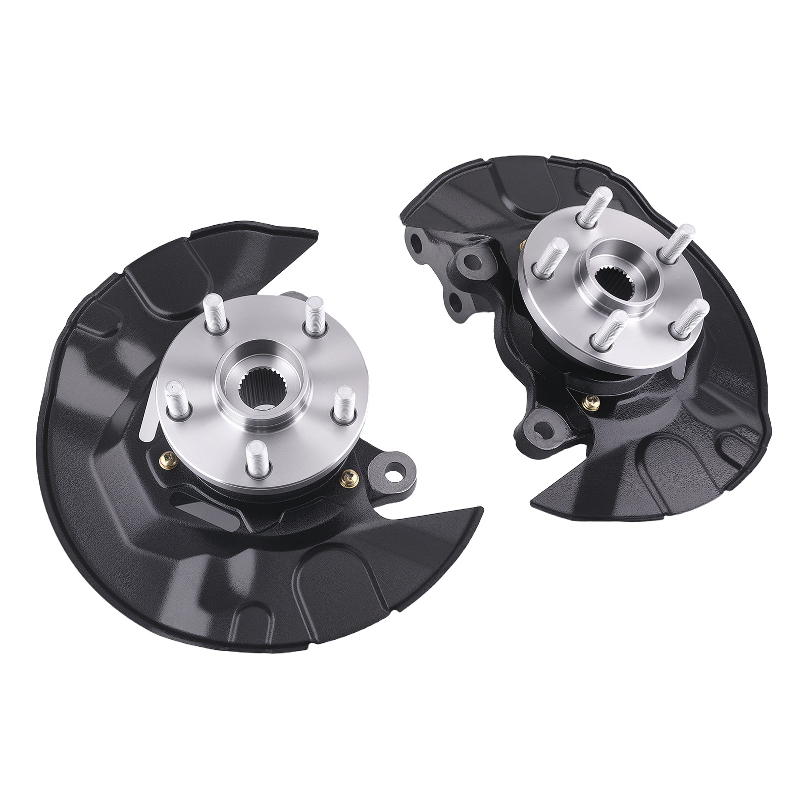 Pair Front Steering Knuckle+Wheel Hub Bearing for Toyota Corolla 2003-2008