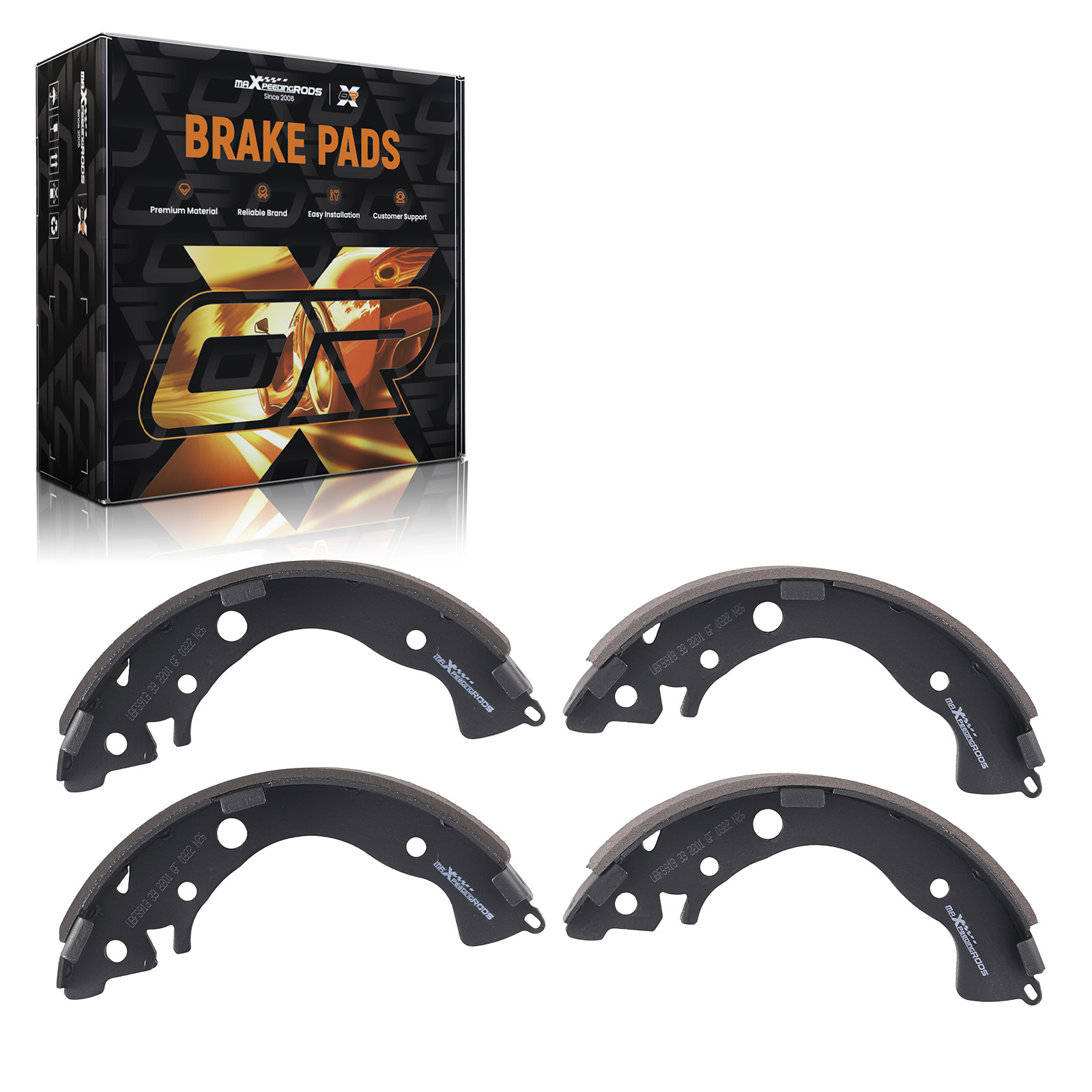 4x Rear Brake Shoes Set for Honda Insight 2010-2014 Civic 2006-2015 SH-913 S913