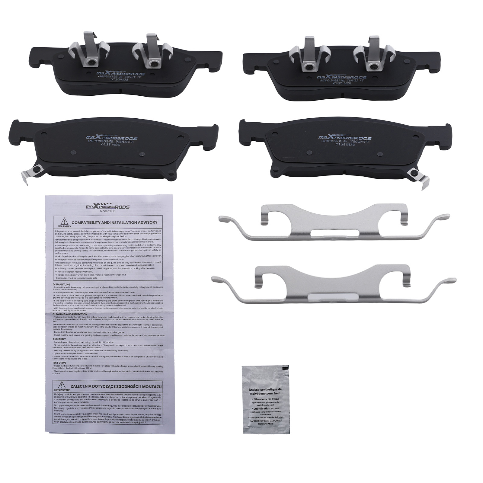 4pcs Front Ceramic Brake Pads Kit for Subaru Ascent 2019 2020-2025 P2170 D2170