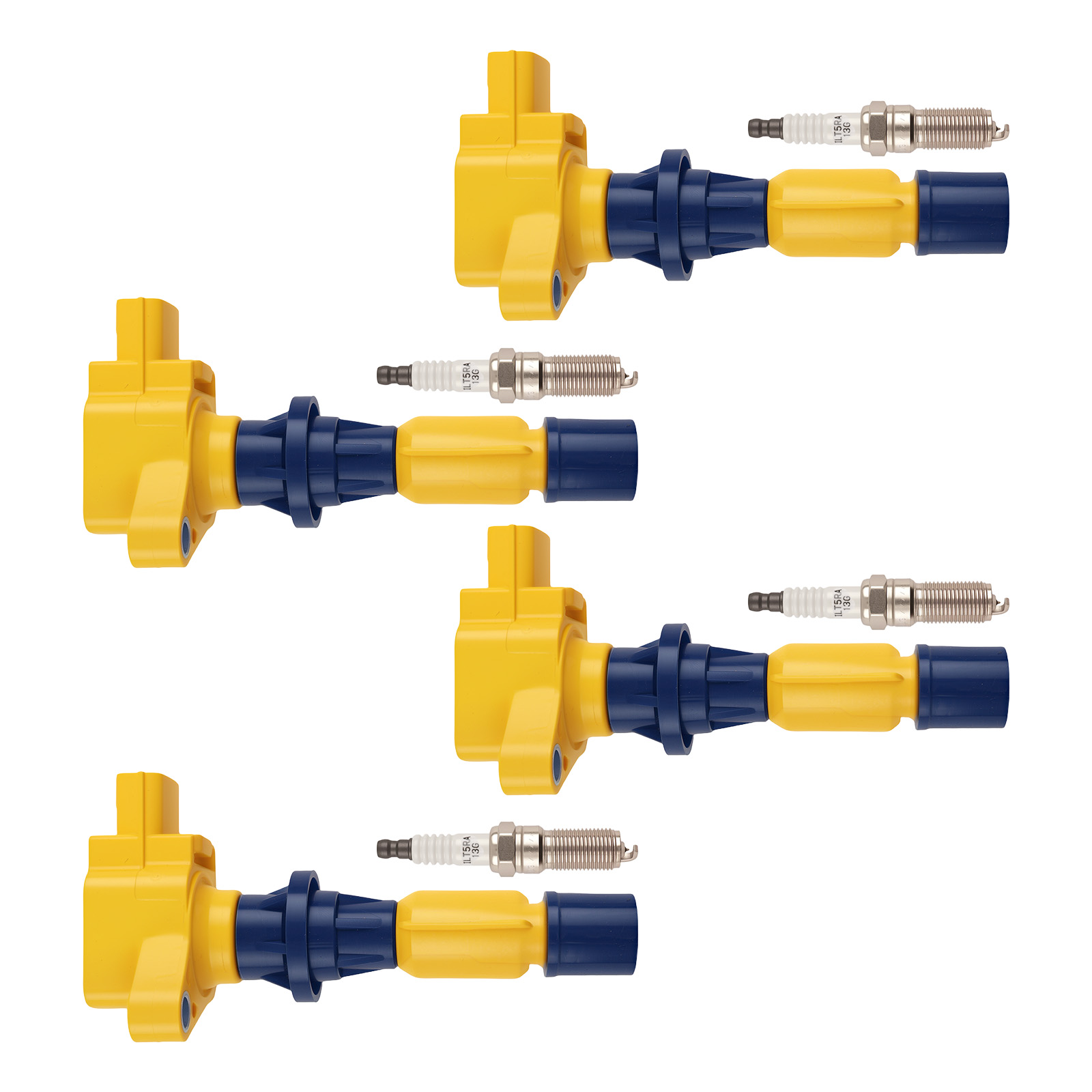 4PCS Ignition Coil & Spark Plug Kit for Mazda 6 2.3L 2.5L 2006-2013 Models