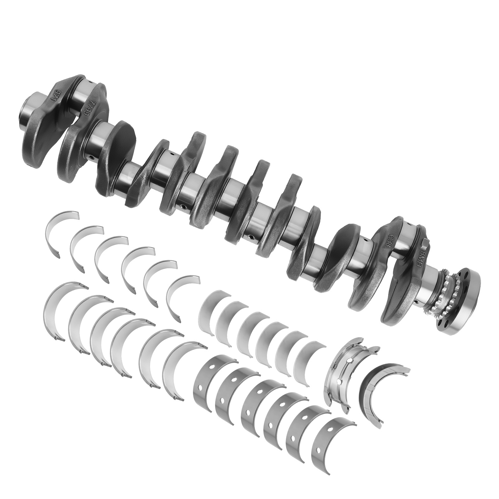 N57D30 Kurbelwelle mit Haupt und Pleuellagern for BMW X5 E70 X6 E71 E72 Diesel
