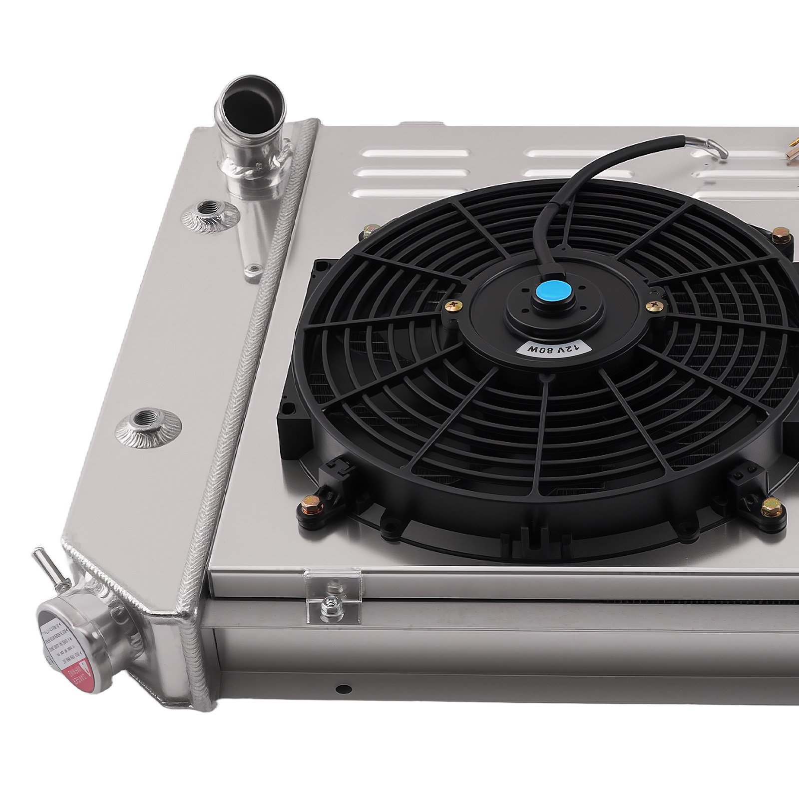 3 Row Aluminum Radiator Shroud Fan for Chevy Corvette Base 1977-1982 718 AT