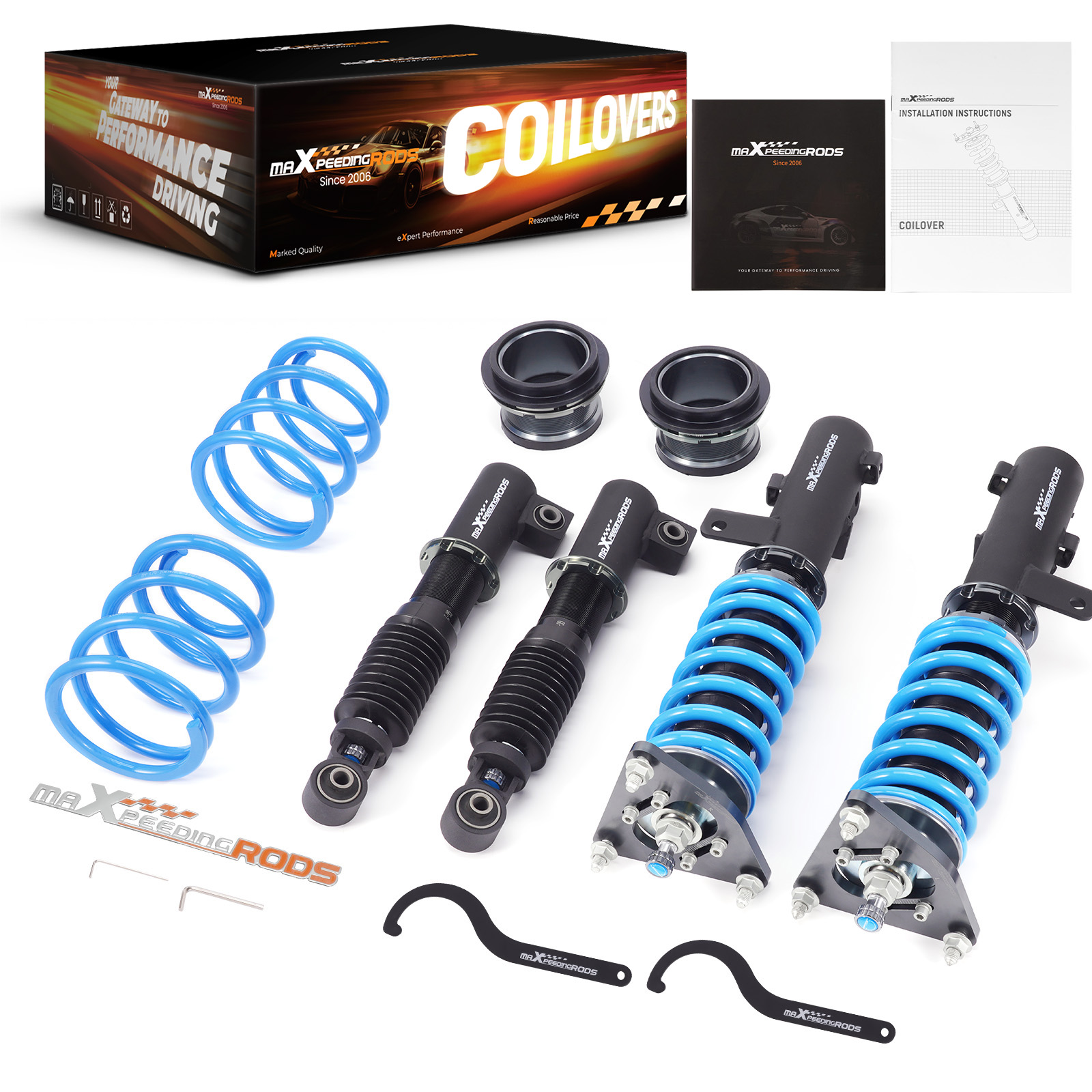 24 Way Damper Adjustable Coilovers Shocks Kit for Kia Forte Sedan 2014-2018