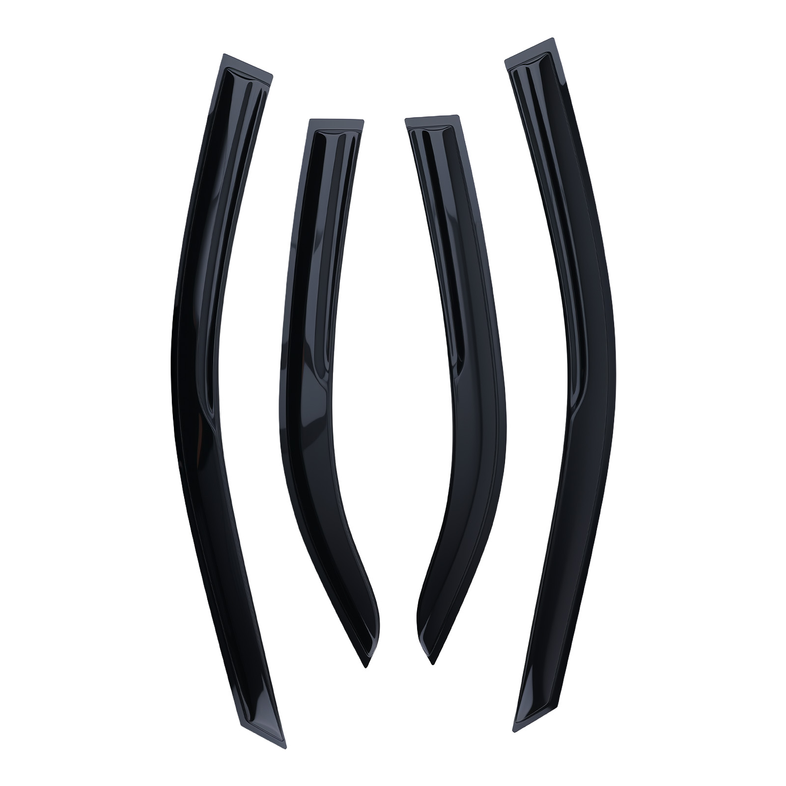 Front Rear Window Visors for Toyota Camry 2002-2006 4PCS Rain Guards Black Set
