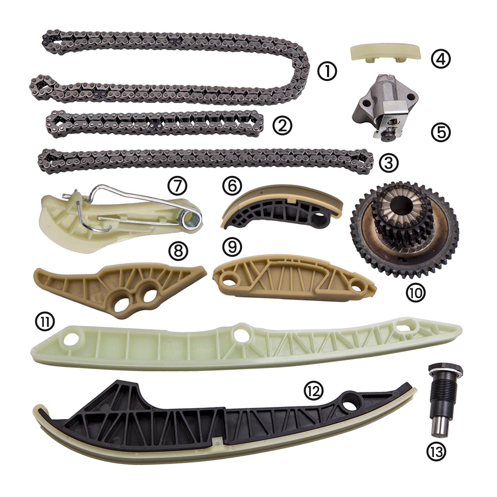 13Pcs Timing Chain Kit Set For VW PASSAT Audi A4 Q3 Q5 Q7 TT EA888 1.8T