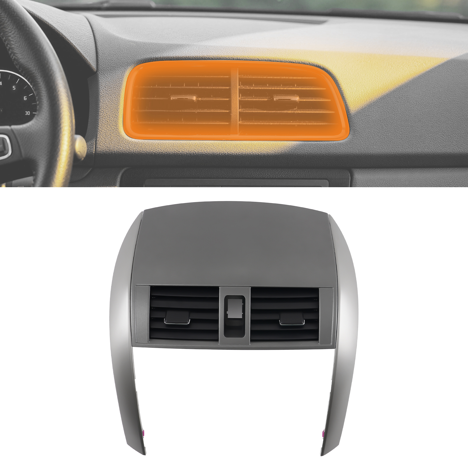 Center AC Air Vent Panel Trim for Toyota Corolla 2008-2013 55663-02060