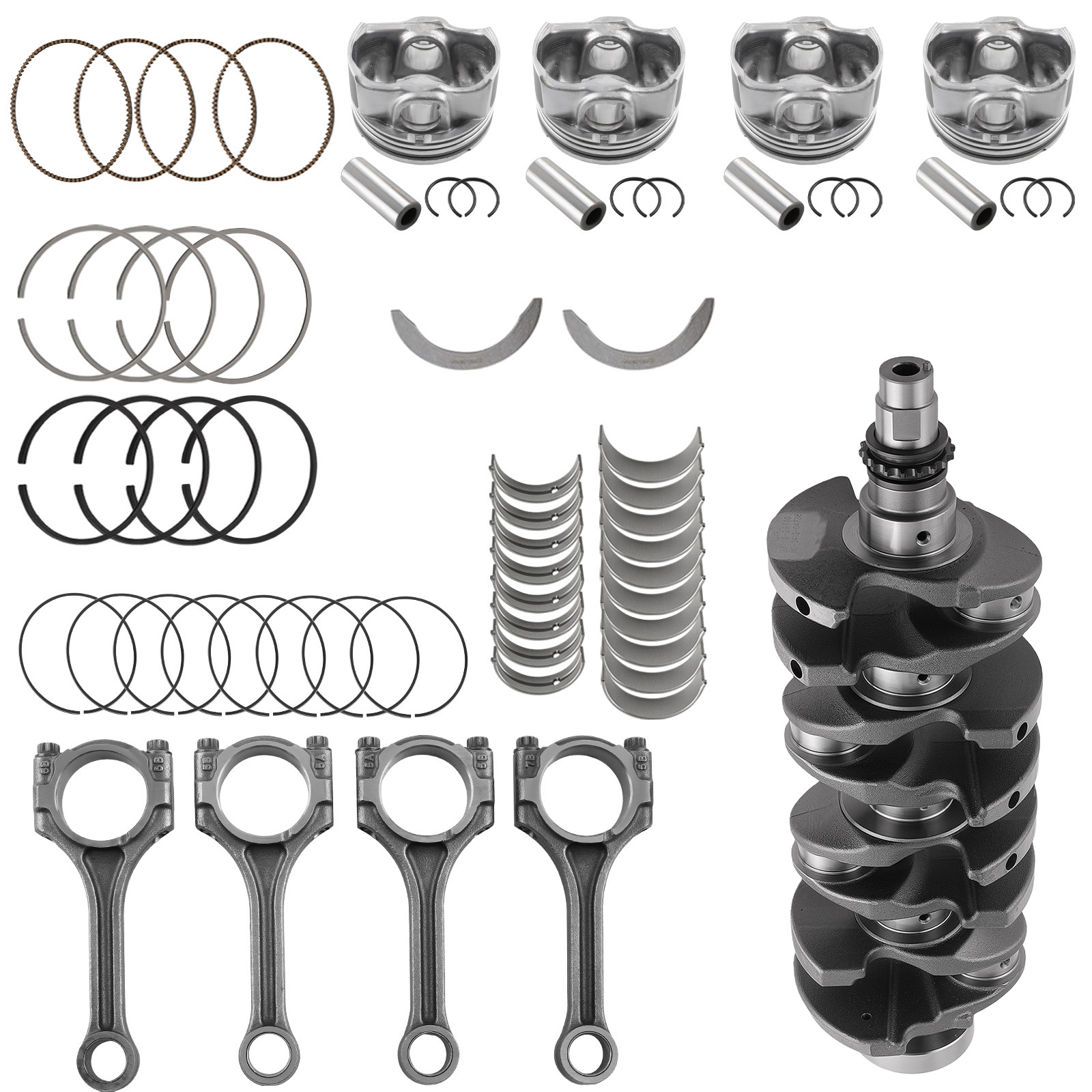 G4FJ 1.6L Engine Overhaul Rebuild Kit Crankshaft Rods Pistons For Hyundai KIA