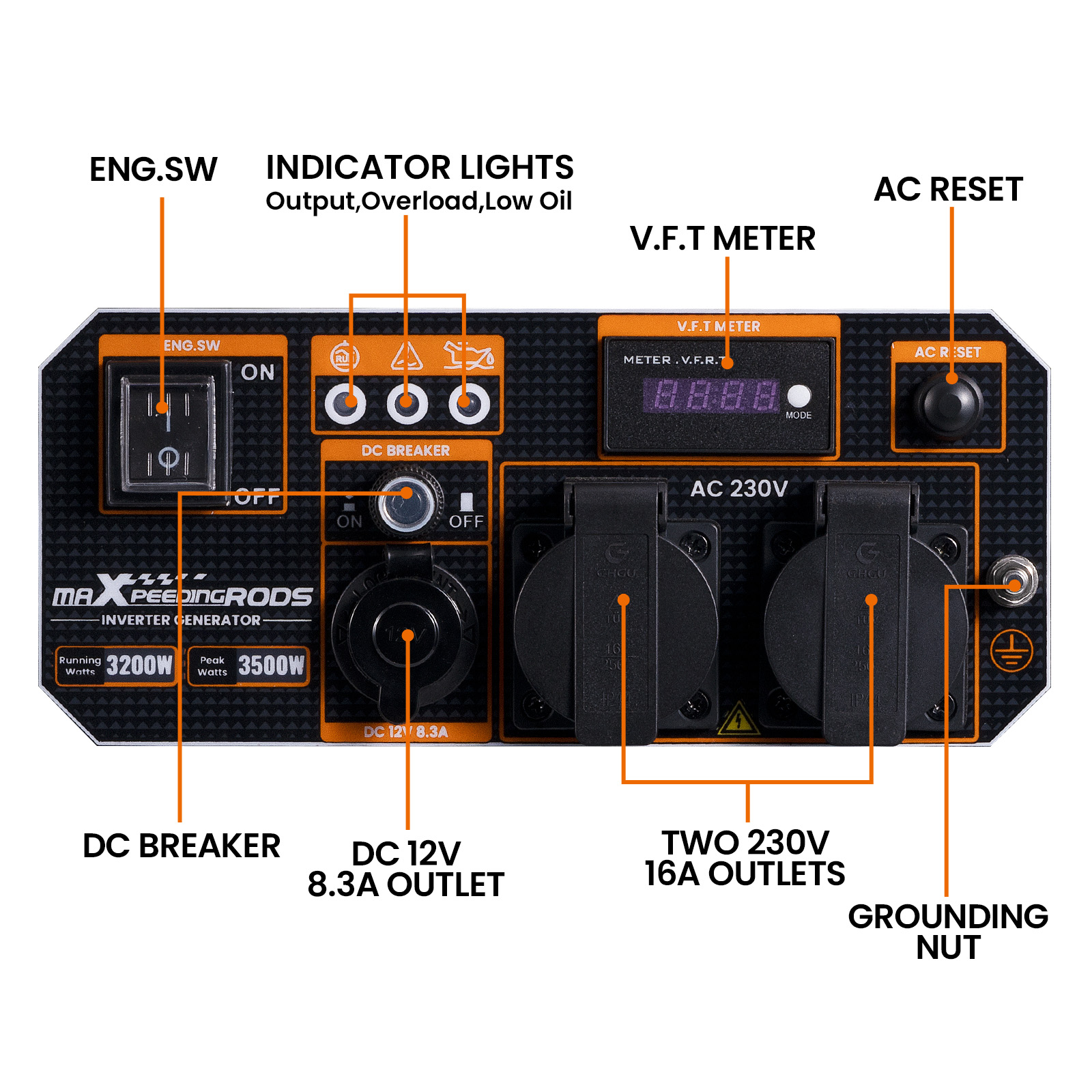 Generadores Inverter 3,5KW Generadores sinusoidales puros Generadores silenci