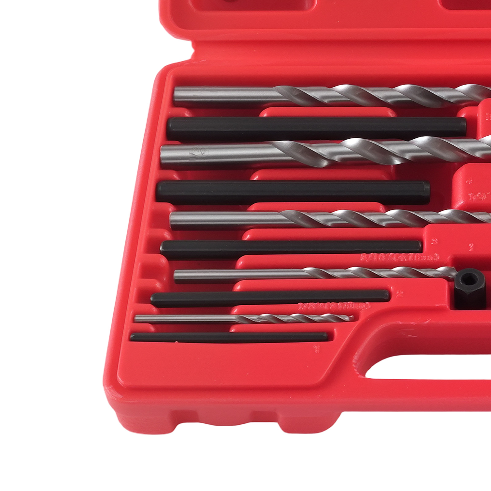 25PC Broken Screw Remover Bolt Extractor Set 5mm-16mm Carbon Steel Tool Kit