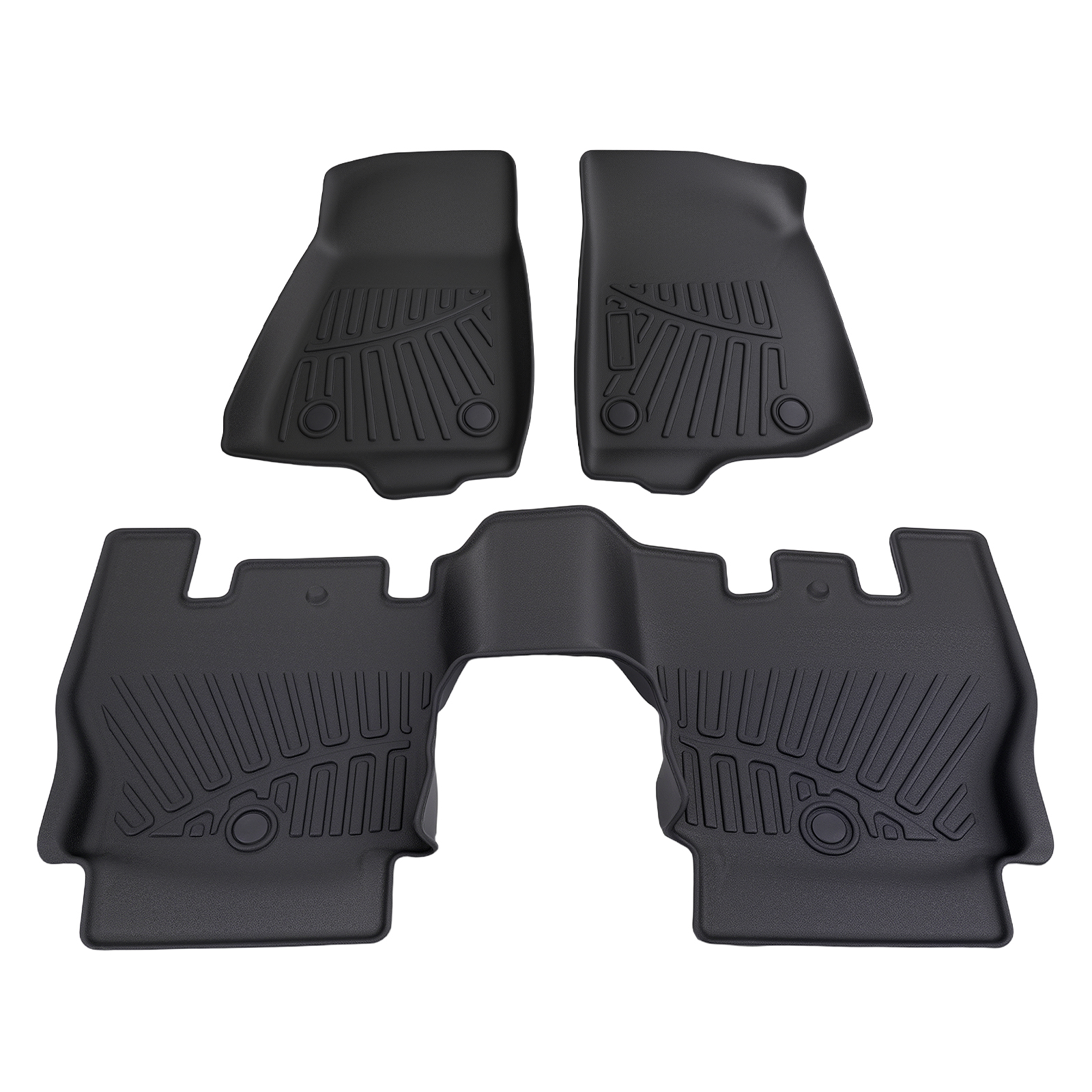 Car Carpet Floor Mats for Jeep Wrangler JL 4-Door 2018-2024 TPE Front & Rear