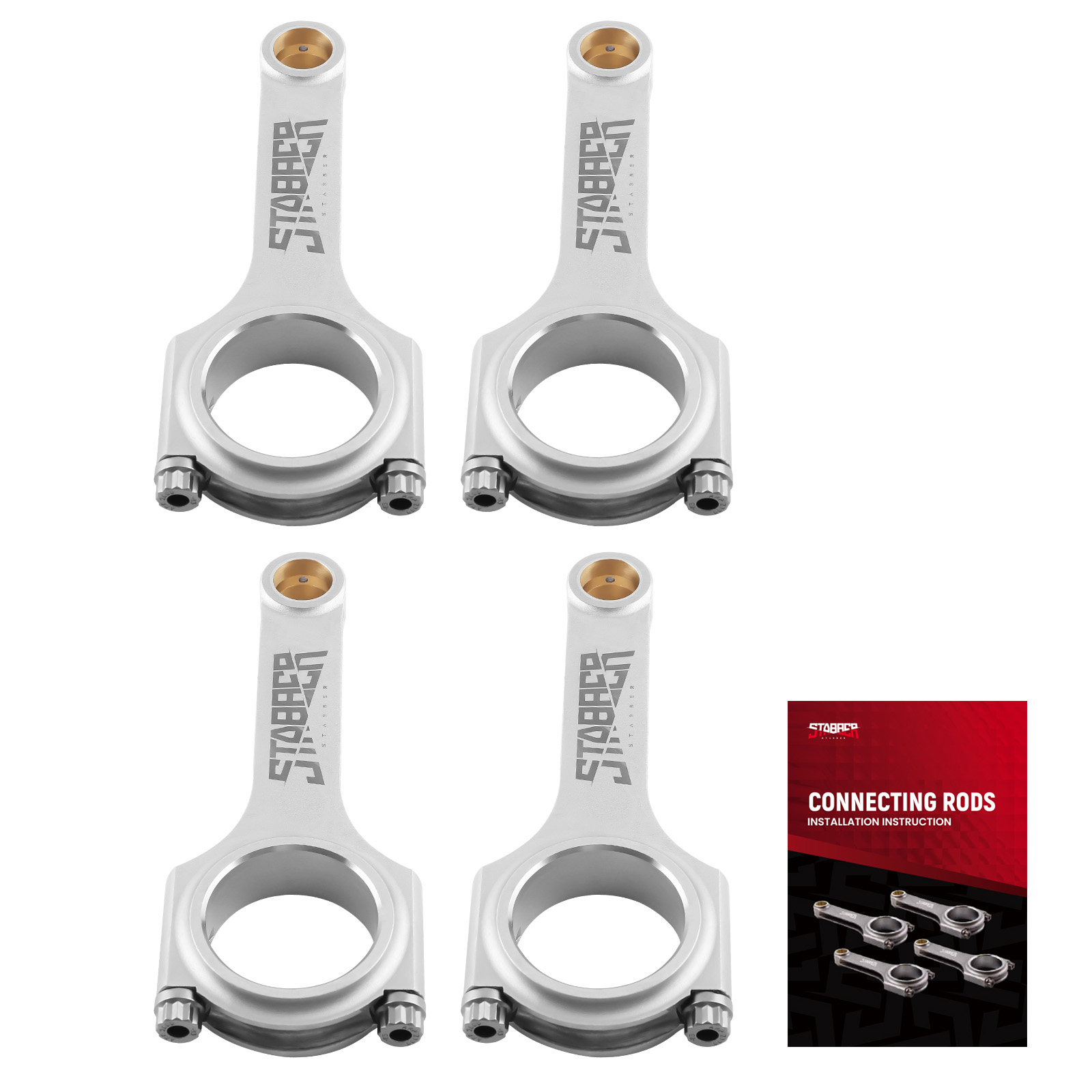 Racing H-Beam Connecting Rods for Honda Civic Del Sol D16 ZC 137mm 4340