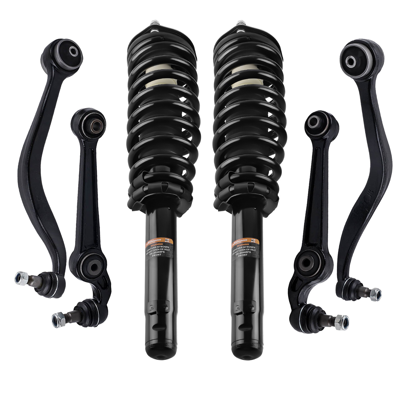 Front Complete Struts w/Coil Spring Control Arms for 2010-2012 Ford Fusion 2.5L