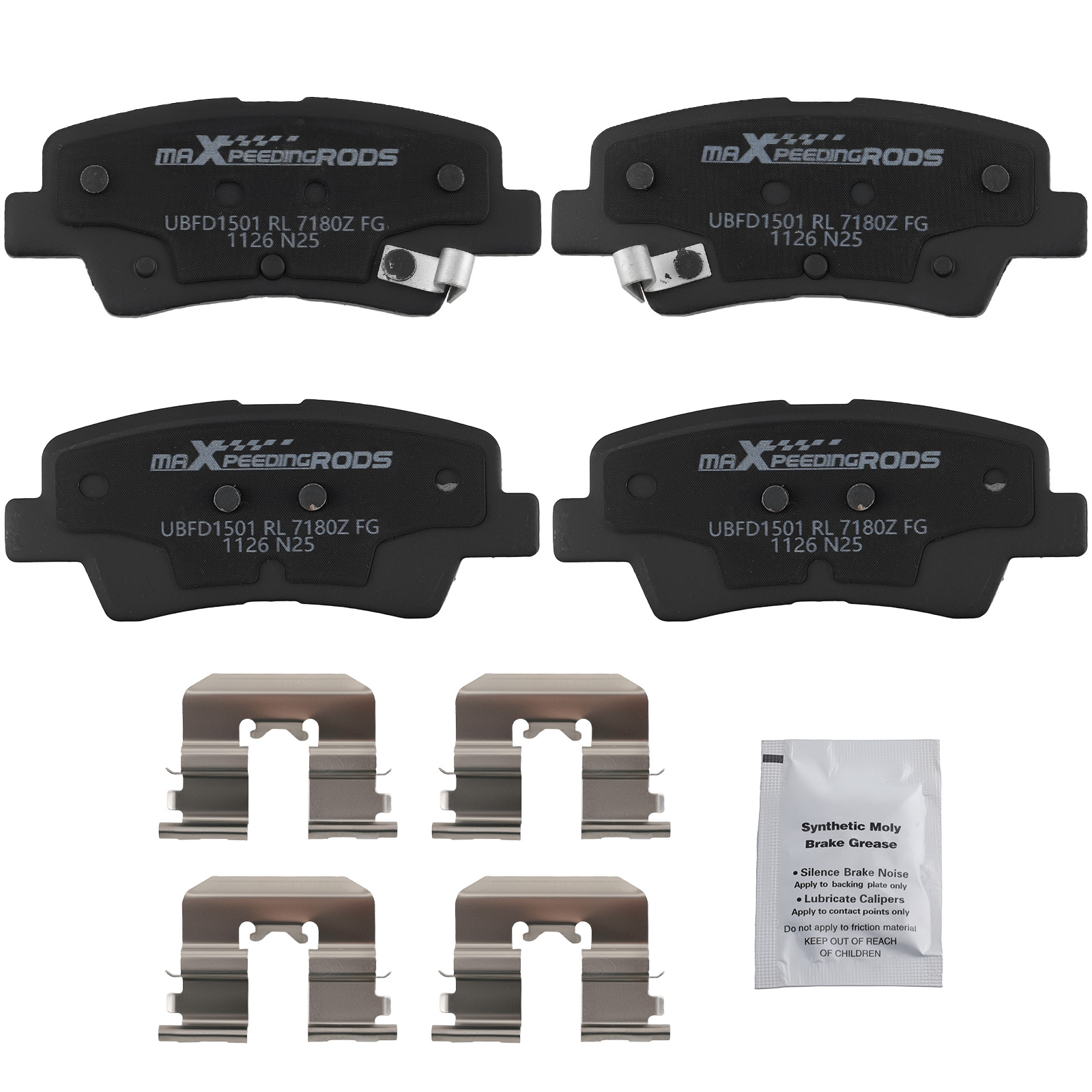 Rear Left&Right Brake Pads Set for Kia Cadenza/Forte Koup/Soul 2014-2016 D1544