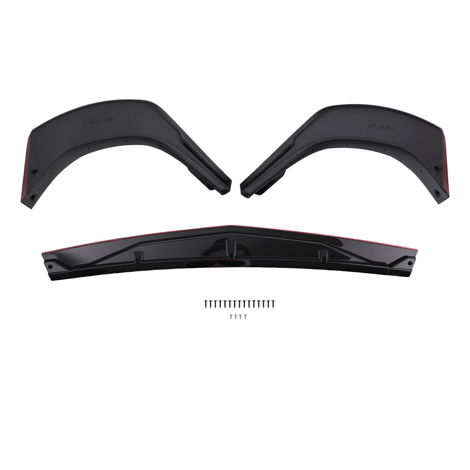 Performance Front Lip Kit for Hyundai Sonata 20-23 Glossy Black Red Extension