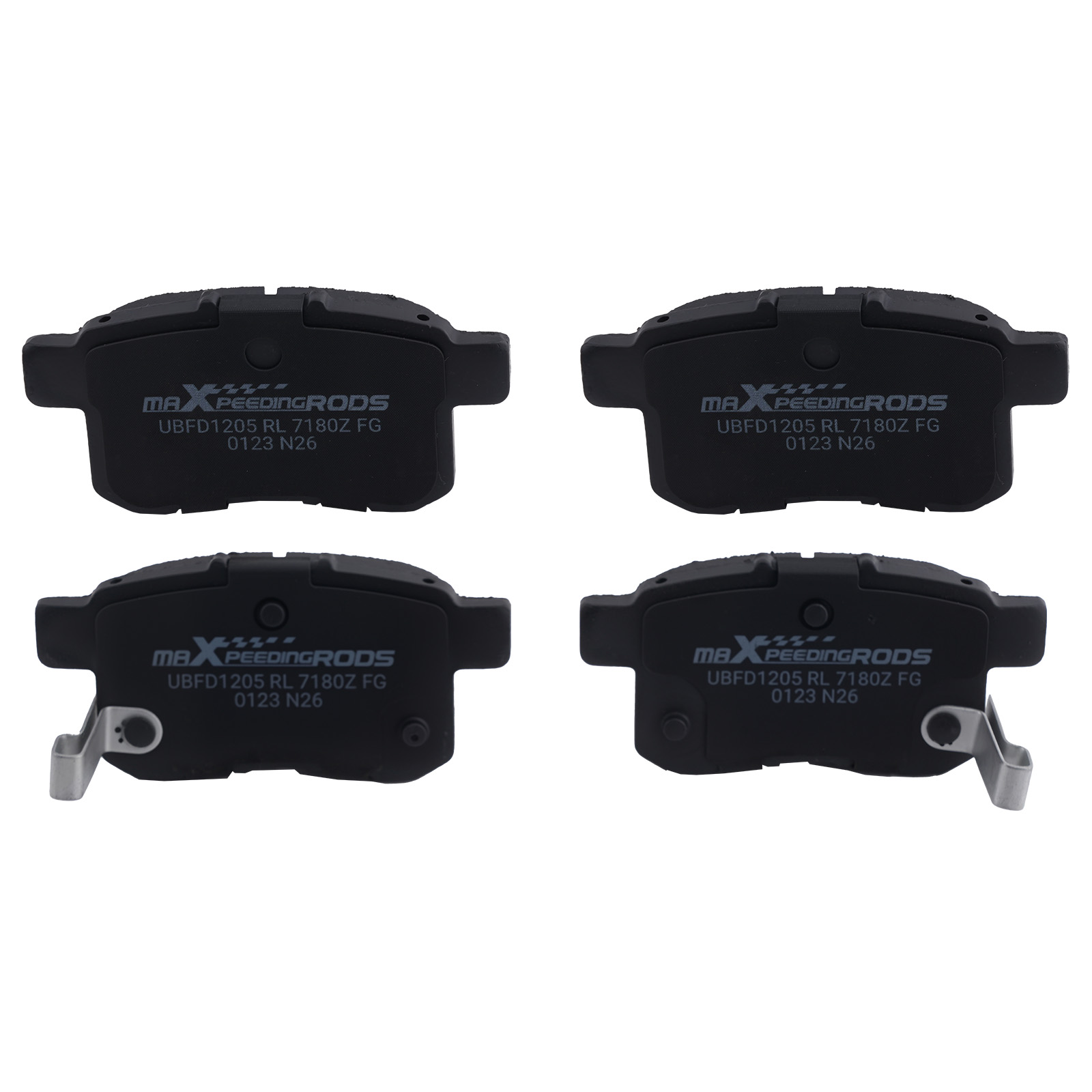 Front&Rear Ceramic Brake Pads Kit for Honda Accord 2013-2017 D1451 w/Hardware