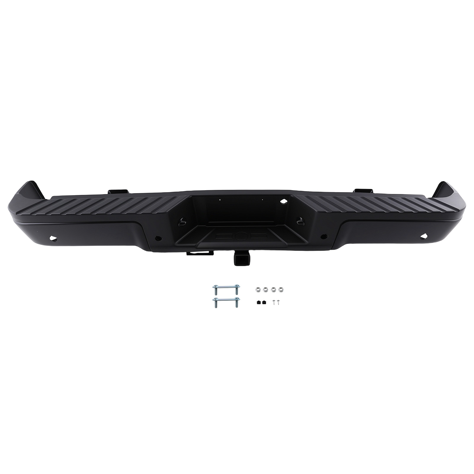 Black Rear Bumper for Ford F150 09-14 w/Sensor Holes 1L3Z13550BA Steel