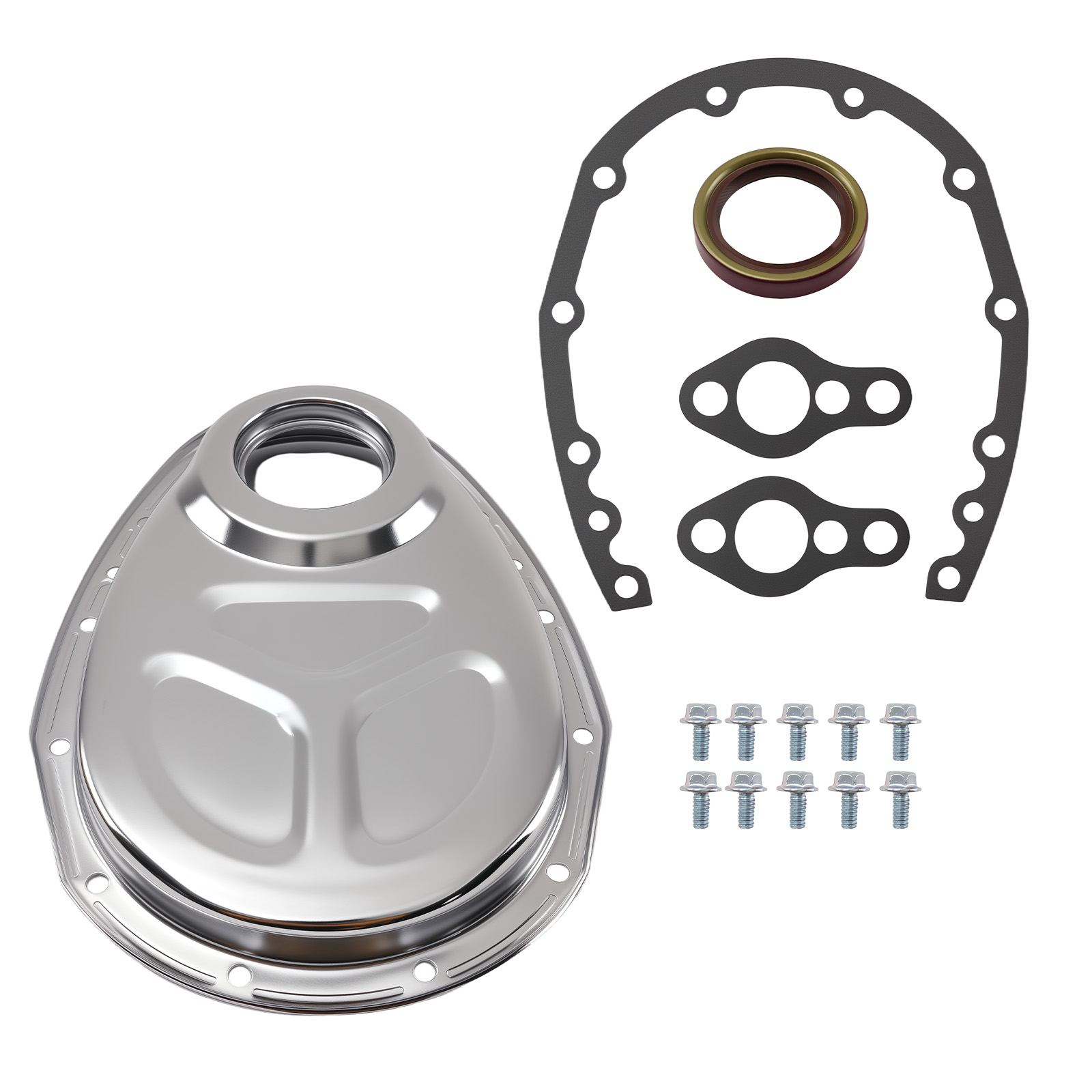 Timing Chain Cover For SB Chevy V8 SBC 283 327 350 383 400 Roller Cam 1958-1986
