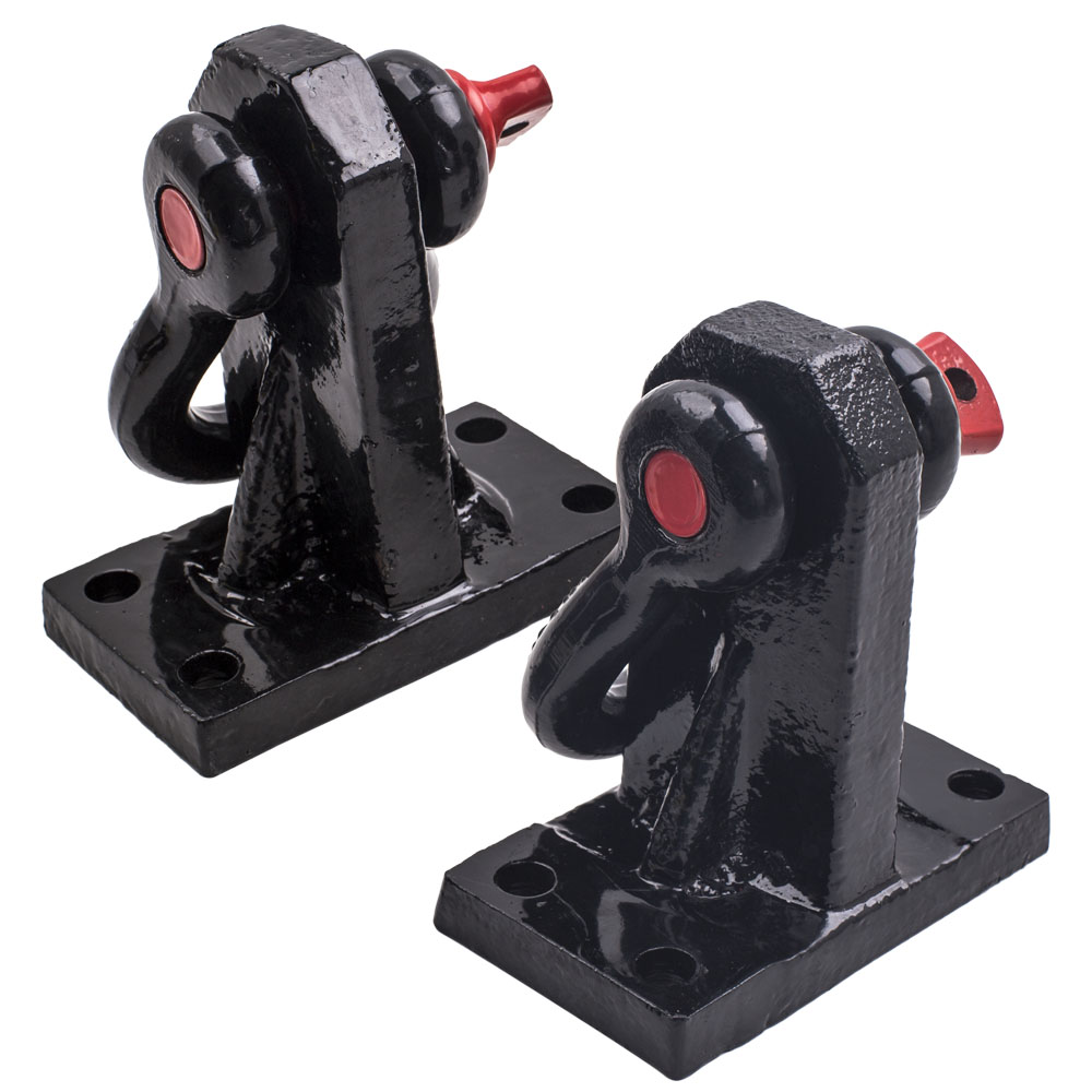 2PCS Front Shackle Tow Hook Mount Bracket Steel For Dodge Ram 2500/3500 2010-19