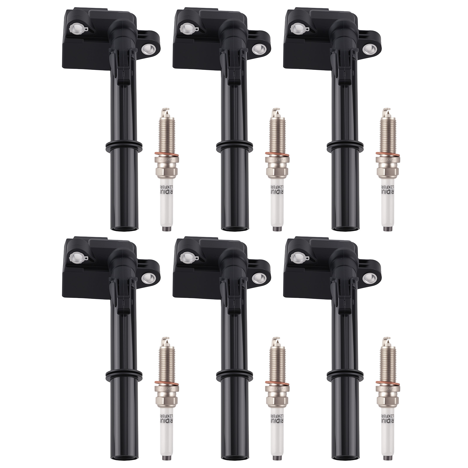 6x Ignition Coil + Spark Plug for Mercedes-Benz E300 E350 E400 W212 2014-2016