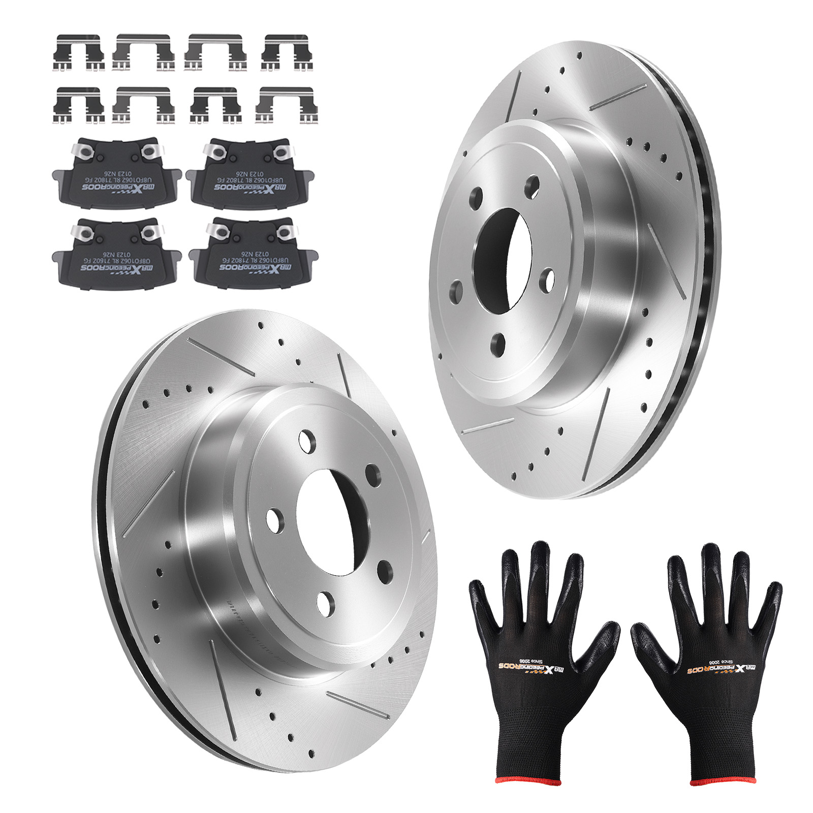 Rear Brake Rotors & Ceramic Pads Set for Dodge Challenger 2009-23 Charger 06-23