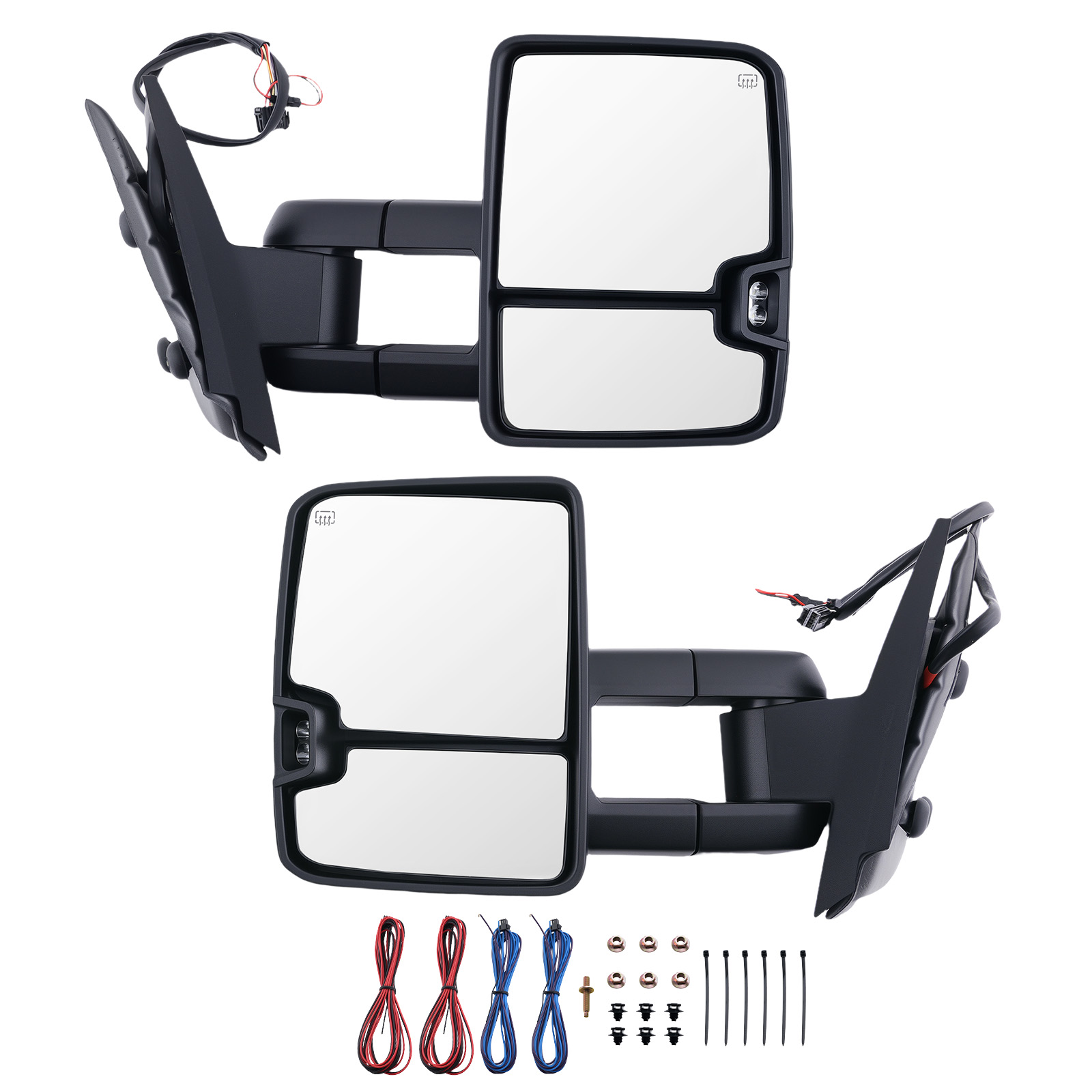 Side Mirror Pair for GMC Sierra/Yukon 2007-2014 Extendable 15100735