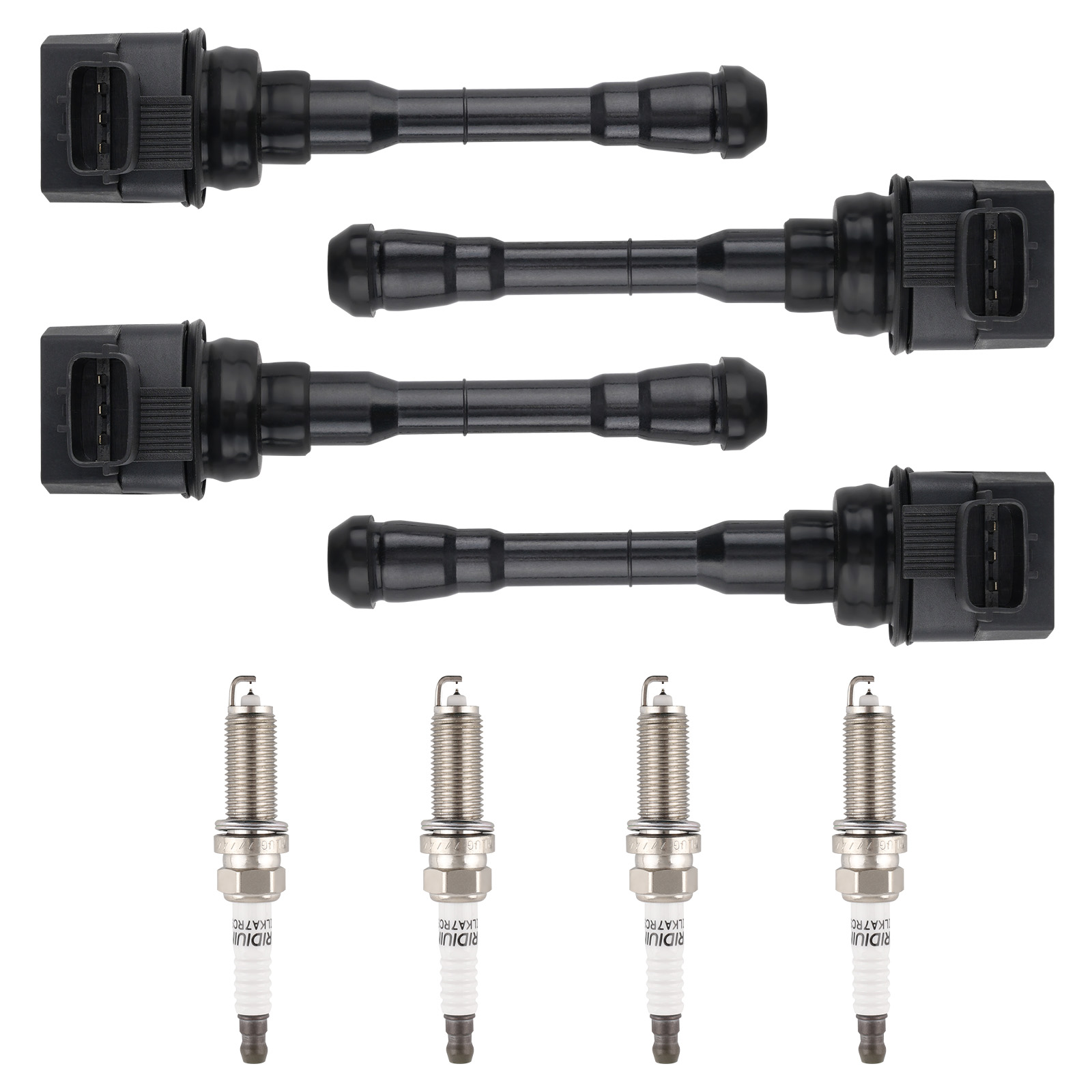 4x Ignition Coil Pack & 4x Iridium Spark Plug For Nissan Juke 1.6L L4 2011-2017