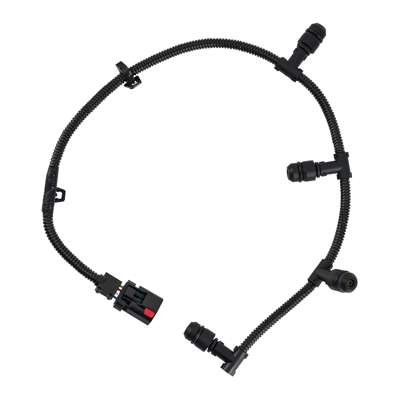 Left & Right Glow Plugs Harnesses + Glow Plugs For Ford 2004-10 6.0L Powerstroke