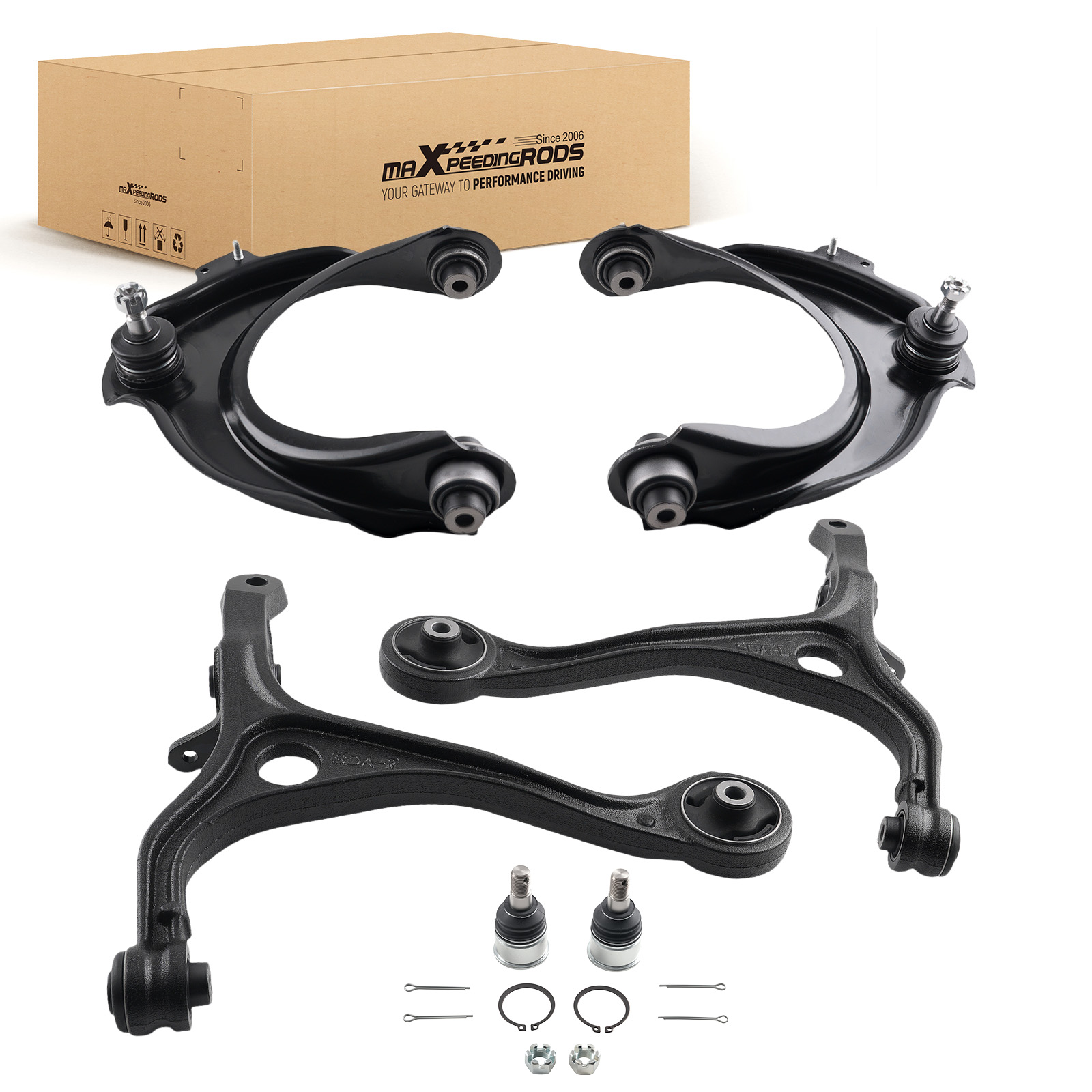 Front Upper Lower Control Arms w/Ball Joint for 2003-2007 Honda Accord Acura TSX