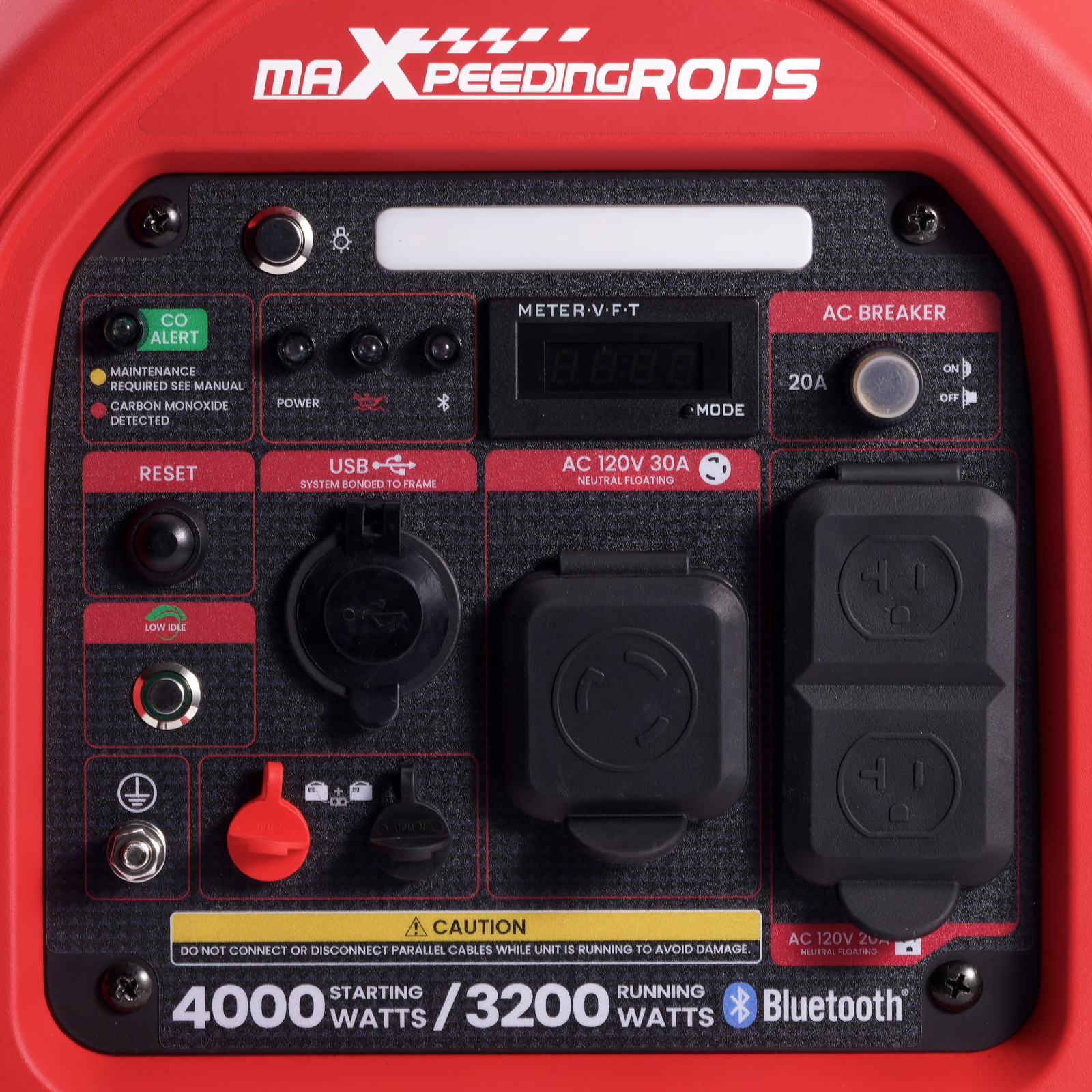 Gas Powered 4000 Watt Portable Inverter Generator Super Quiet 58 dB Home Backup