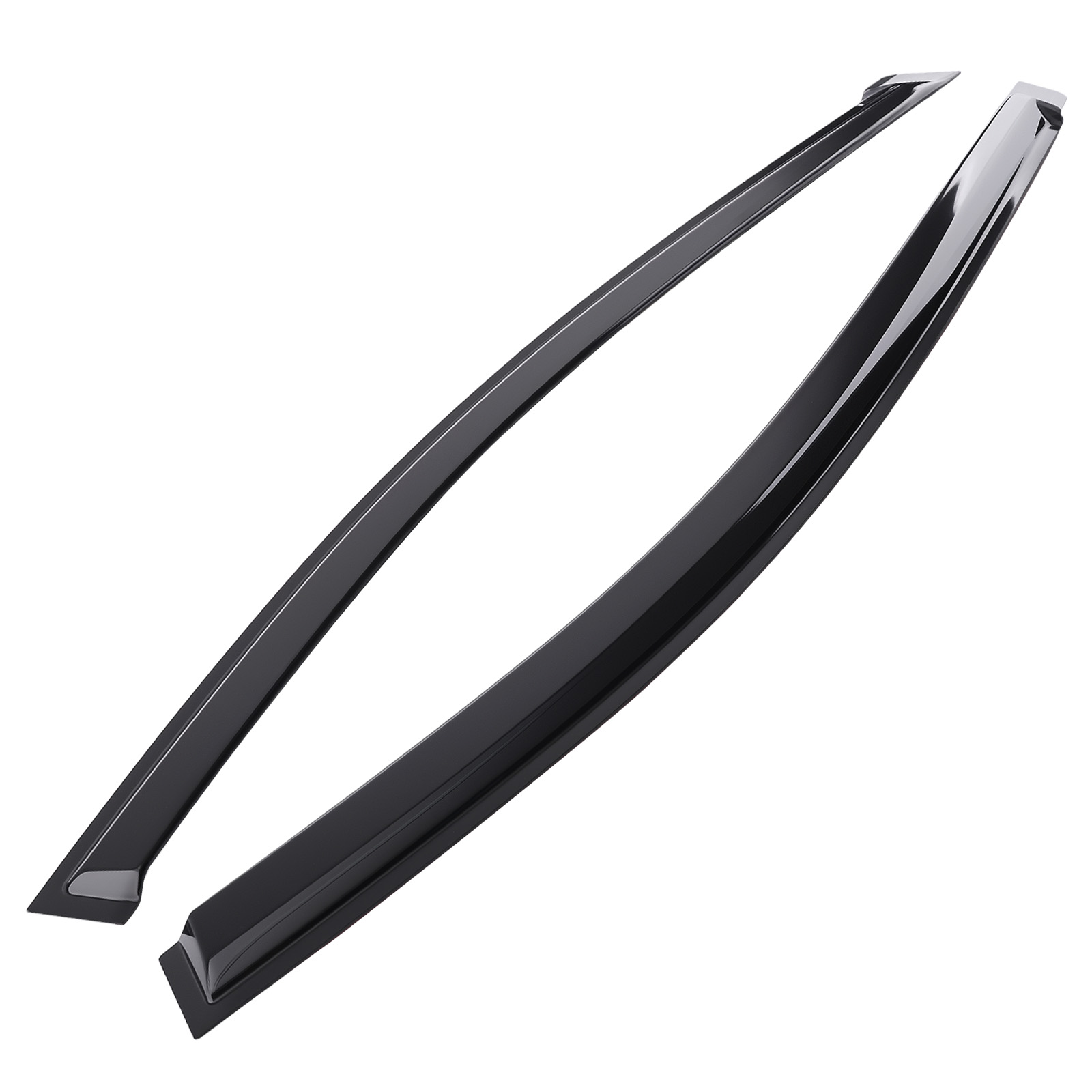 Front & Rear Window Wind Deflectors for Hyundai Santa Fe 2013-2018  Black