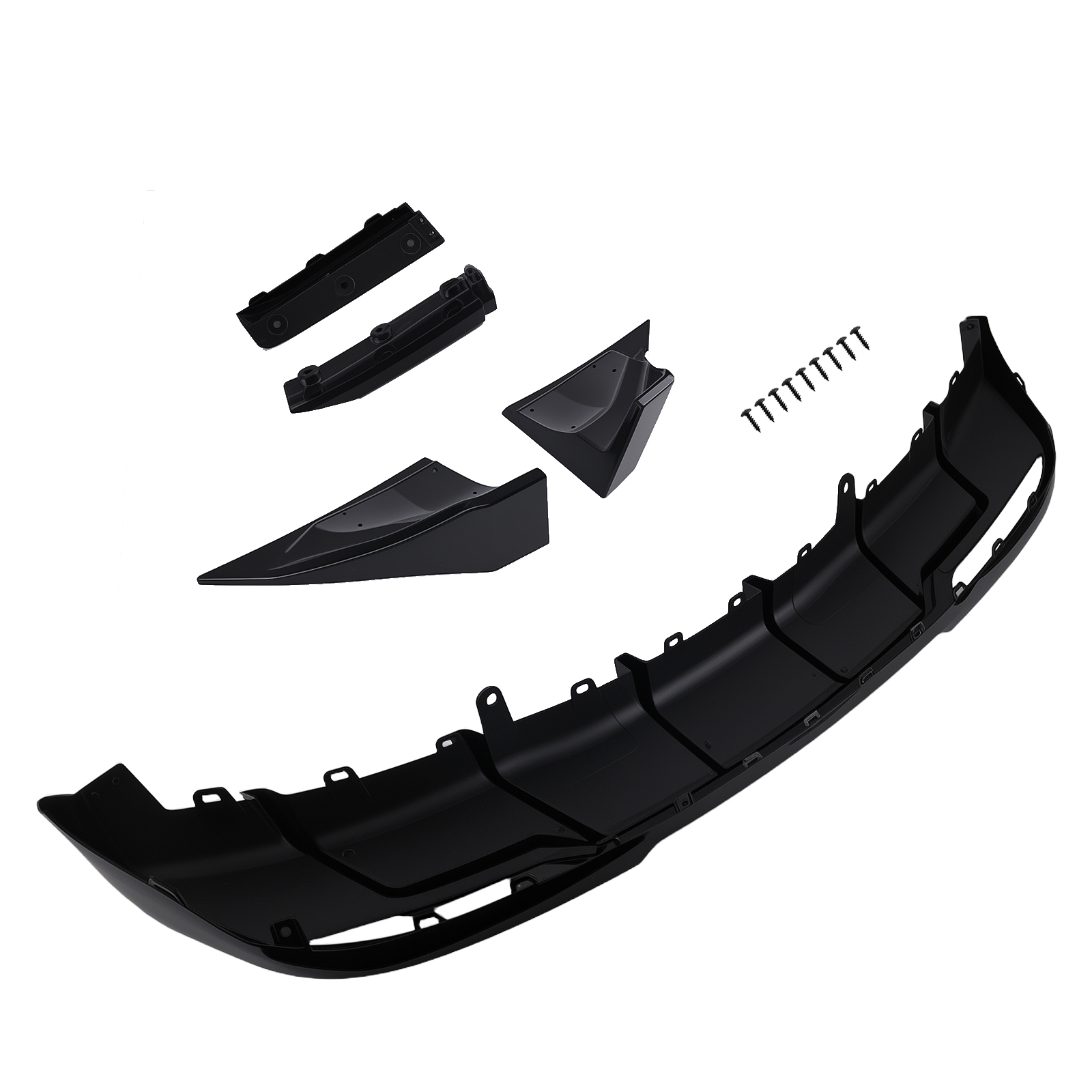 Rear Bumper Diffuser Lip Spoiler Kit Black For Tesla Model 3 2024-2025