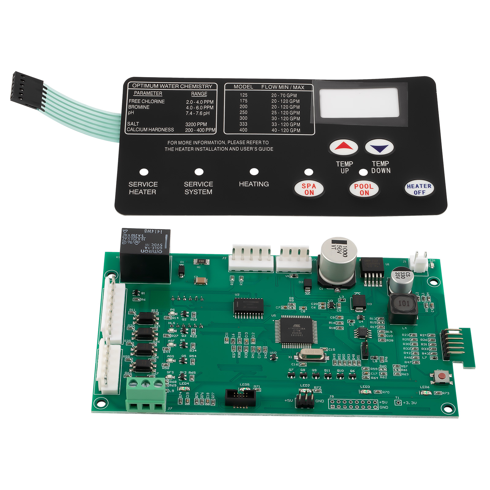 Control Board Kit w/Switch Pad For MasterTemp NA LP Series Pool/Spa Heater
