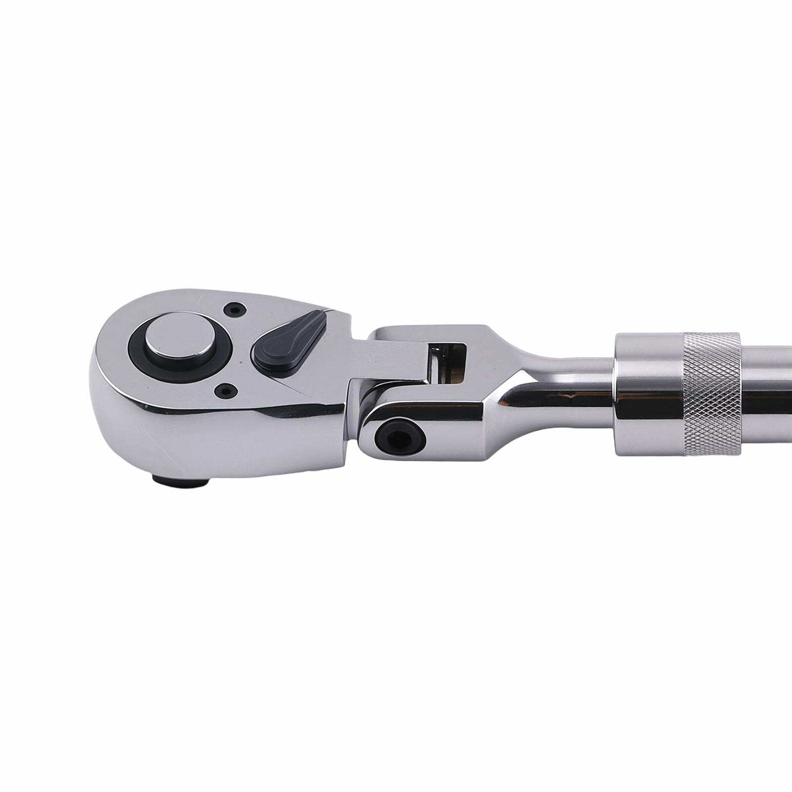 3 Piece Extendable Flex-Head Ratchet Wrench Set 1/4 3/8 1/2 Drive 72-Tooth