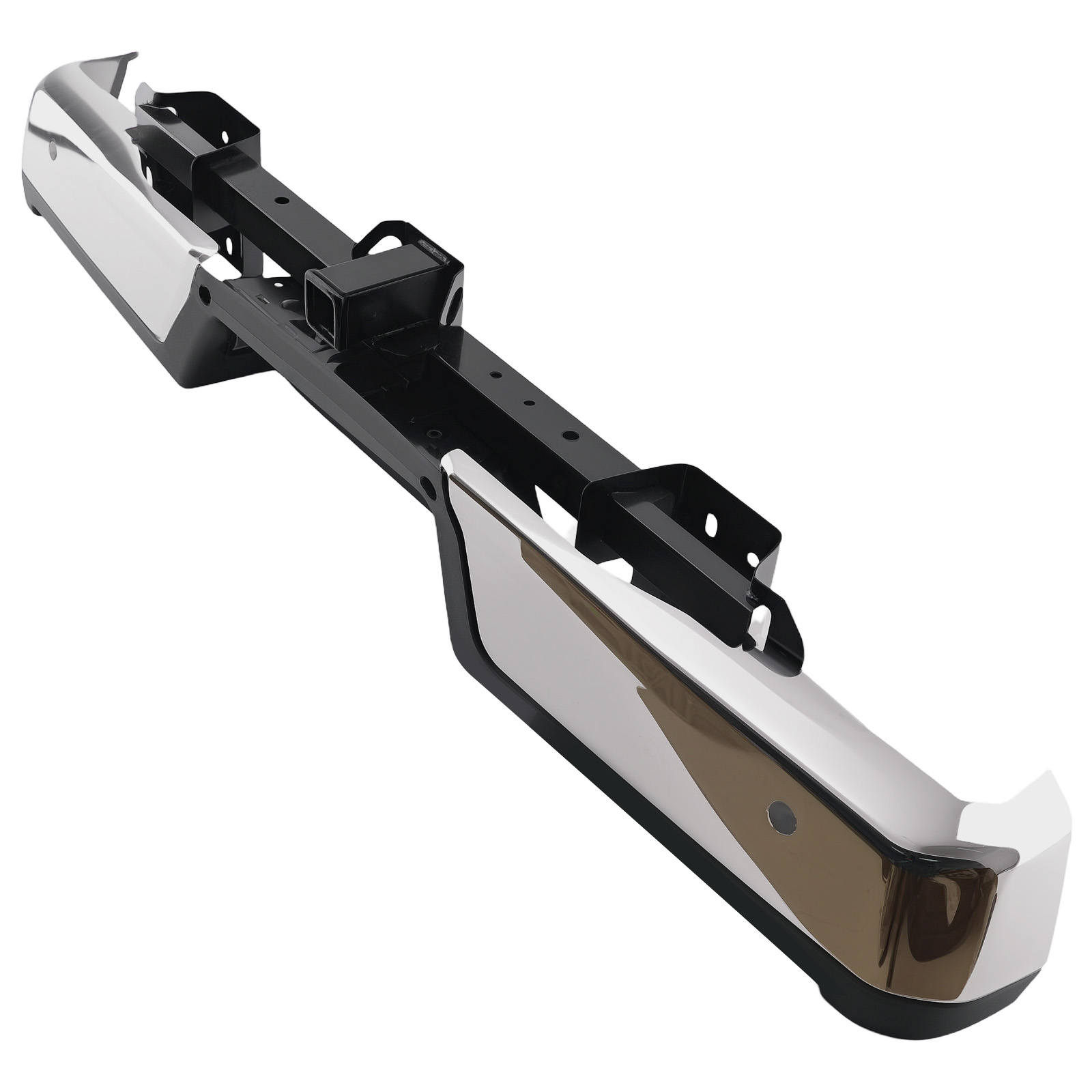 Rear Bumper FO1103189 Chrome Steel w/Sensor Tow Hitch for Ford F150 2015-2019