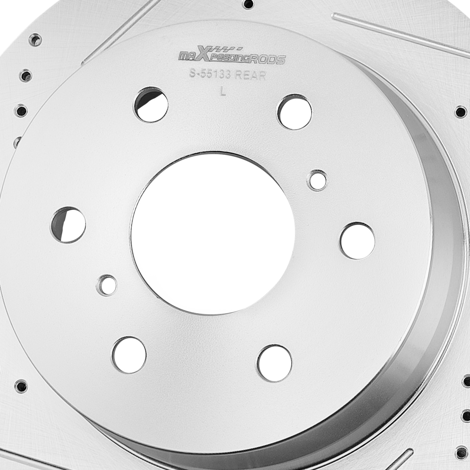 Rear Drilled and Slotted Disc Brake Rotor for Chevrolet Silverado 1500 2007-2019