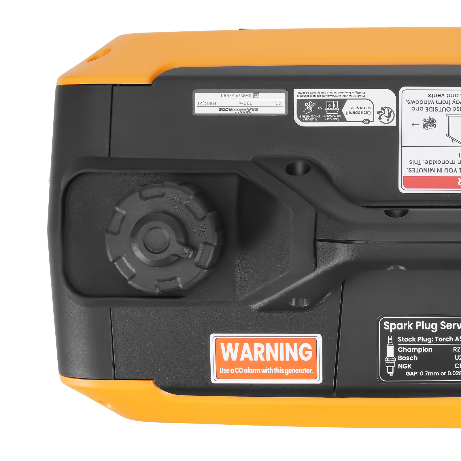 2KW Inverter Stromerzeuger Benzin mit Digitalanzeige Eco-Modus Leiser Betrieb