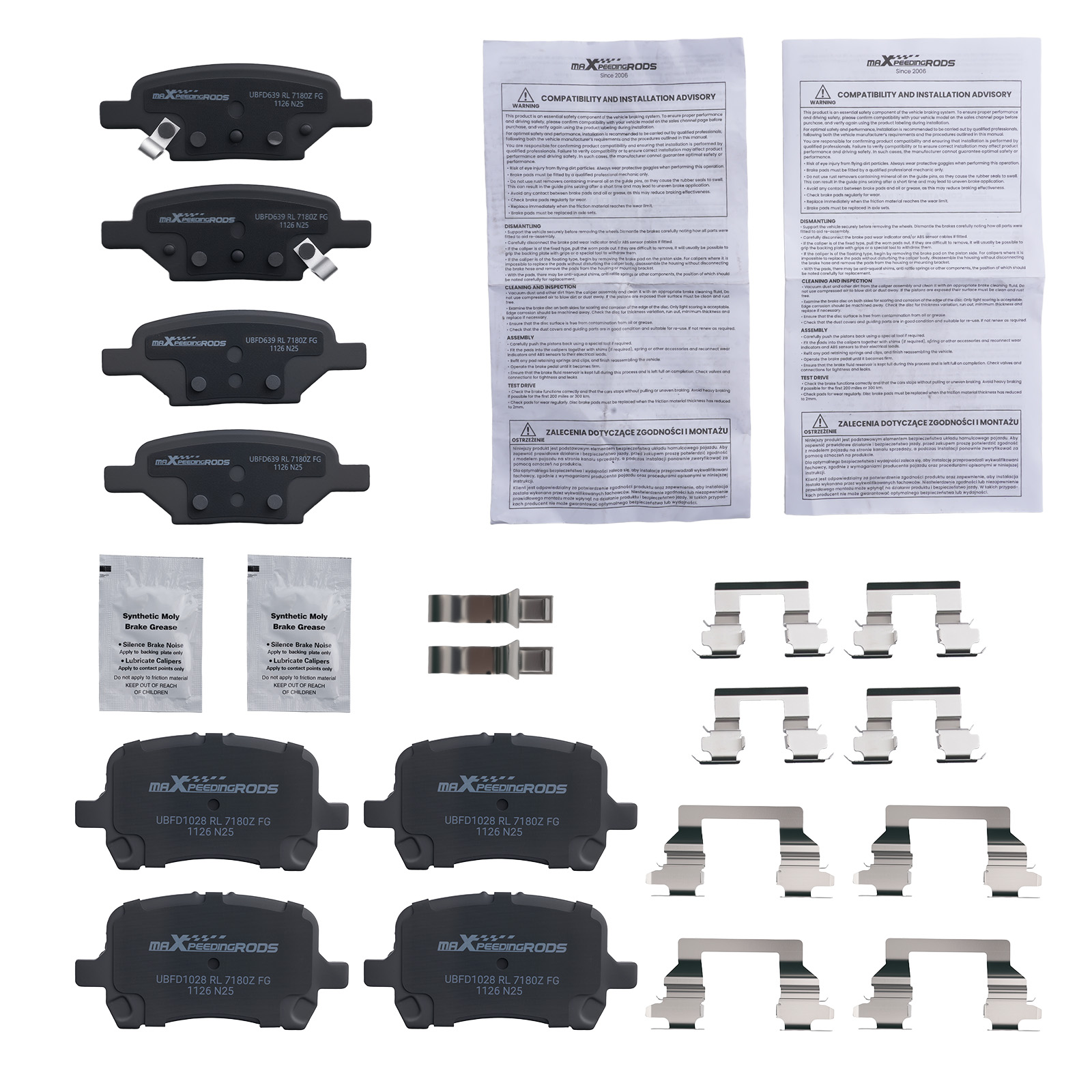 8pcs Front Rear Ceramic Brake Pads Set for Chevrolet Cobalt Malibu Pontiac G5 G6