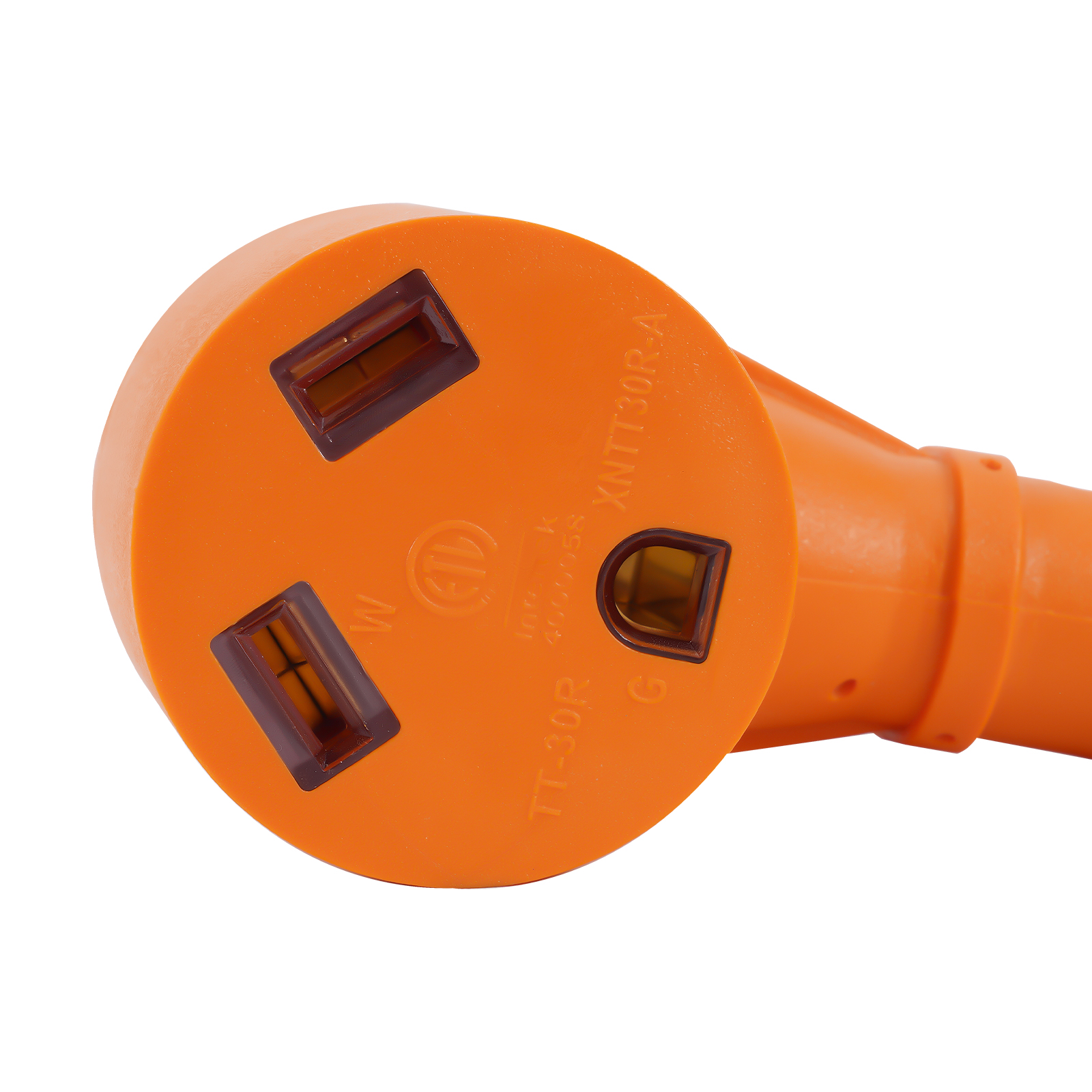 RV Generator Power Adapter Cable 15A-30A 125V Pure Copper Wire Orange 12inch