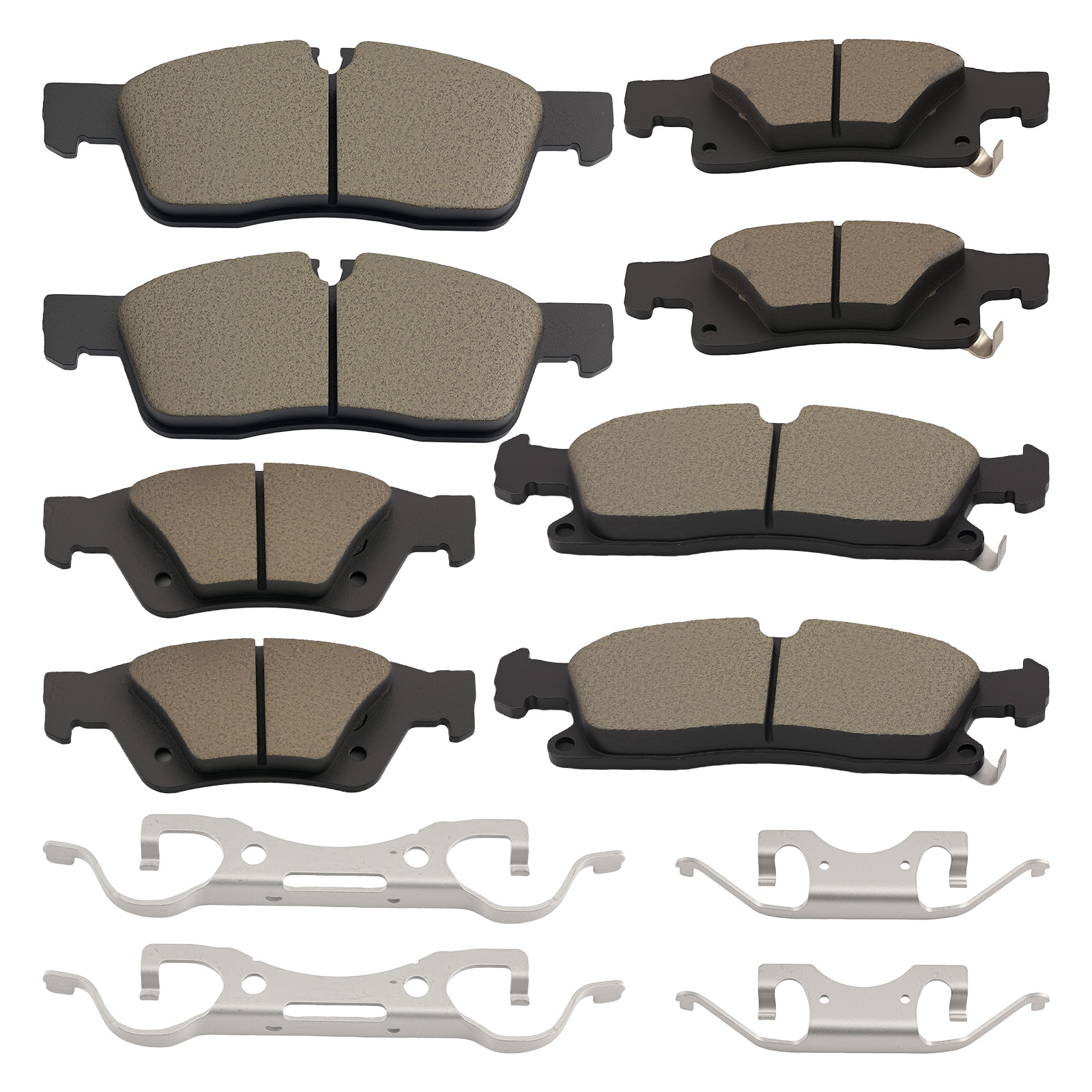 8x Ceramic Brake Pads Set Front&Rear For Jeep Grand Cherokee 2011-2018 D1498