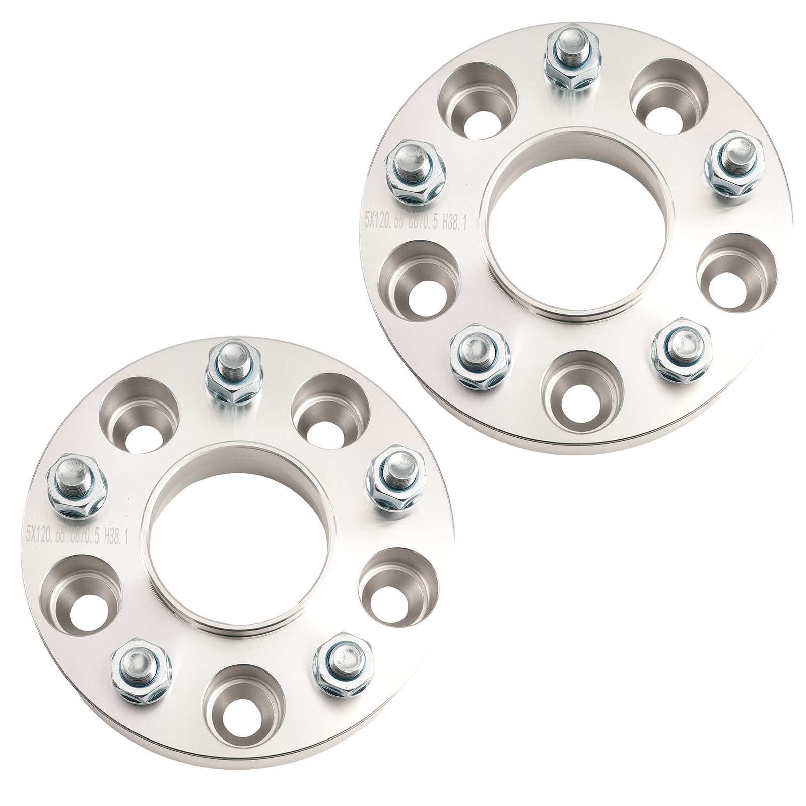 2pc 1.5 inch Wheel Spacers for Chevy Corvette Blazer 5x120.65mm 70.5mm M12x1.5