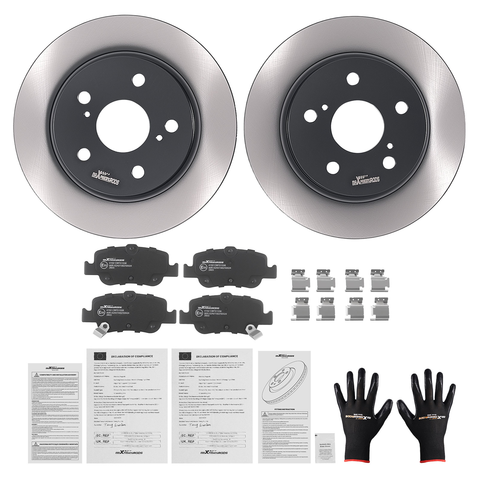 Dischi e Pastiglie for TOYOTA AURIS 2.0 D-4D ADE186 2012-2015 Posteriore