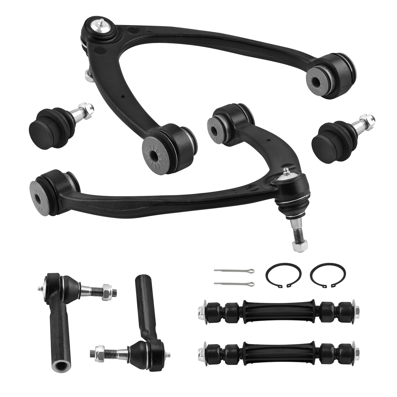 Upper Control Arms & Tie Rods Kit For 07-15 Chevy Silverado GMC Sierra 1500 Yukon