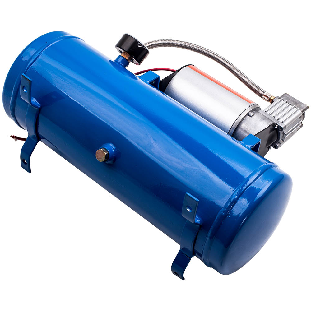 12V Air Compressor Truck Pickup On Board Air Horn 150PSI DC With 6