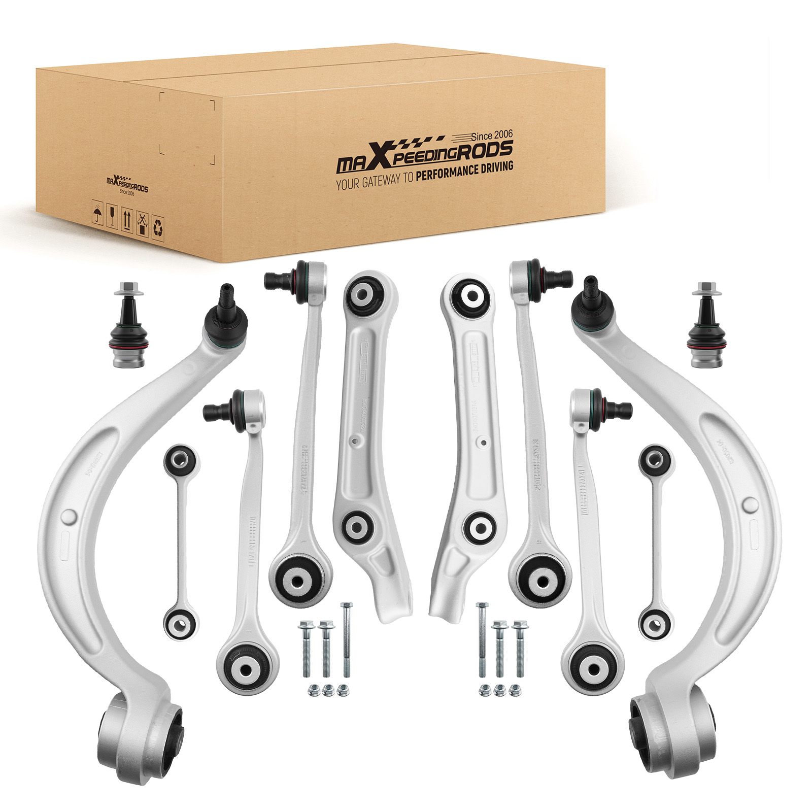 12PCS QUERLENKER STABI TRAGGELENK SATZ VORNE FOR AUDI A4 B9 AVANT A5 F53 F57 F5A